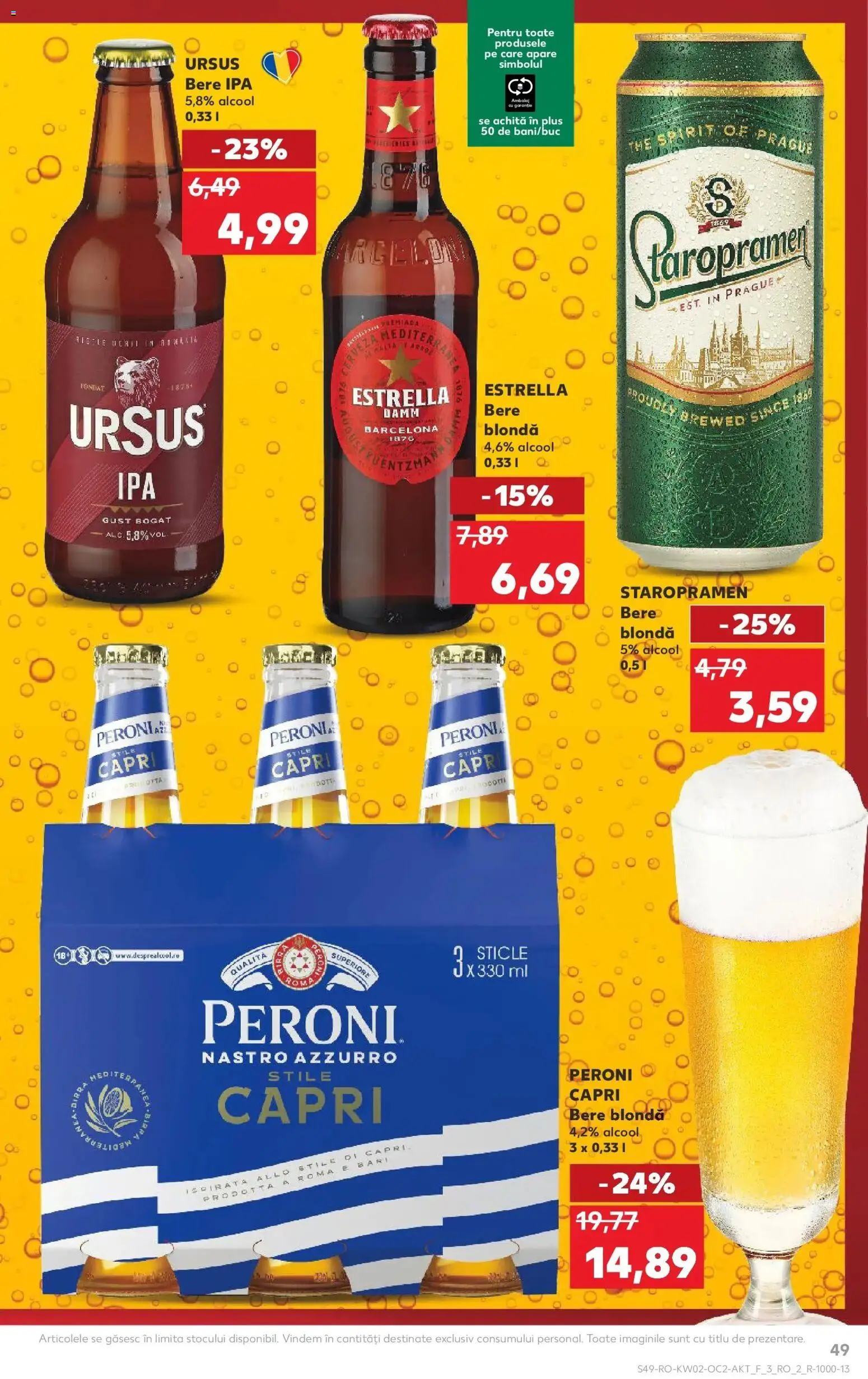 Noul catalog Kaufland – valabil de la 07.01.2026 | Pagină: 49 | Produse: Bere