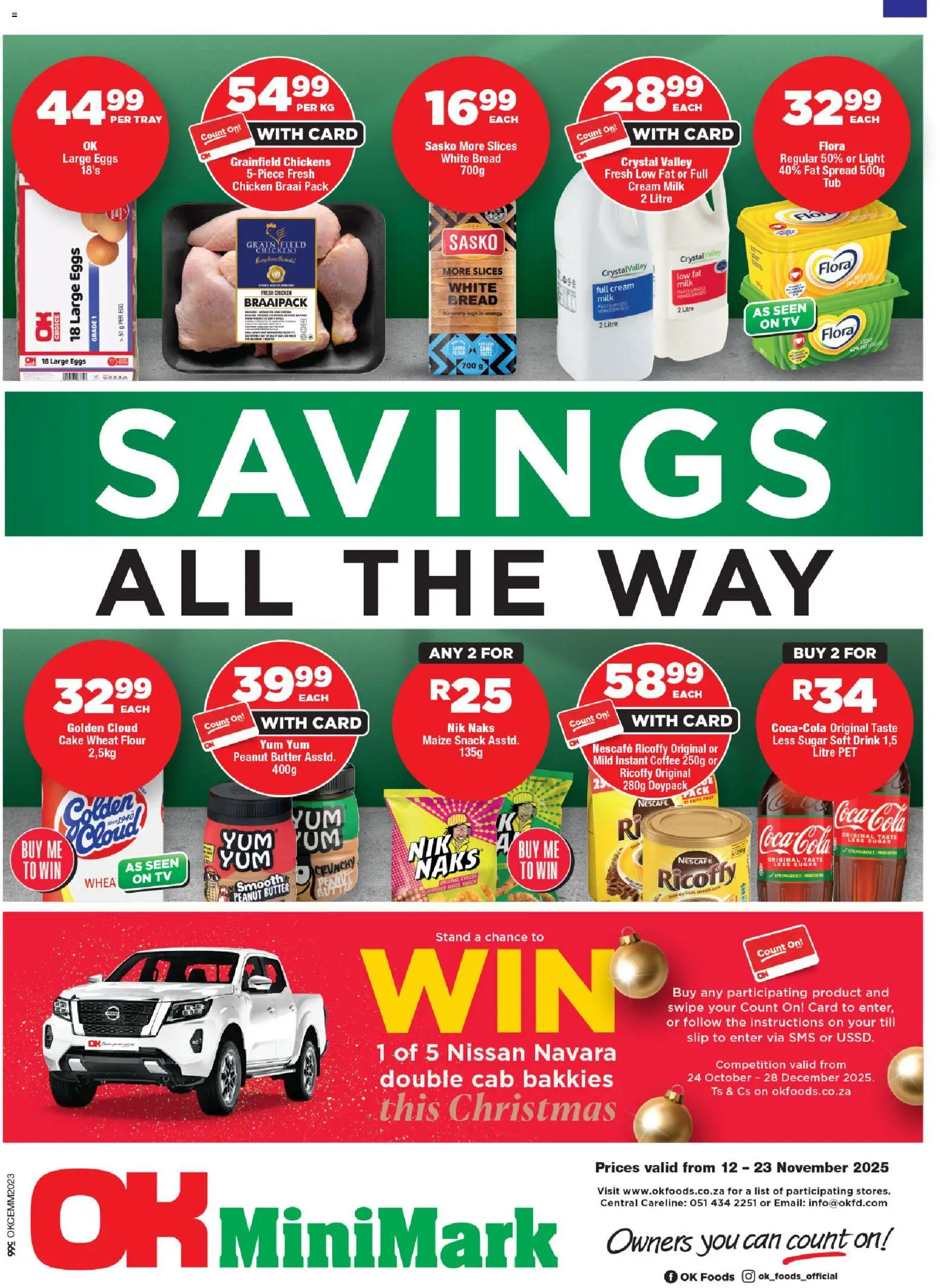 New OK Foods catalogue – valid from 12.11.2025 | Page: 1 | Products: Cake, Light, Chicken, Peanut butter