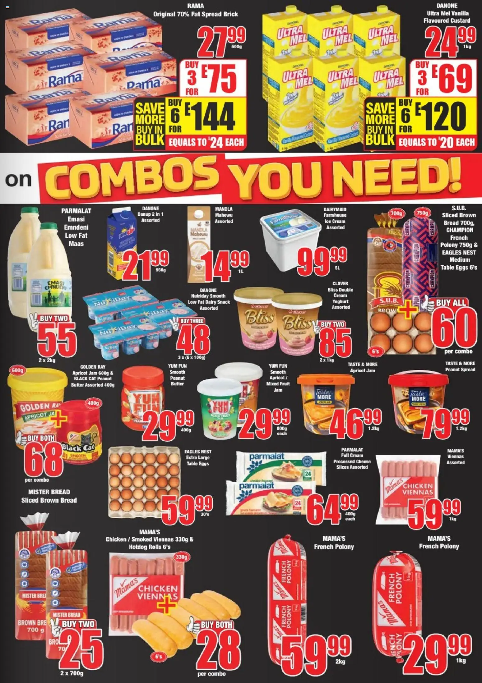 New Boxer catalogue – valid from 24.11.2025 | Page: 3 | Products: Custard, Yoghurt, Table, Polony