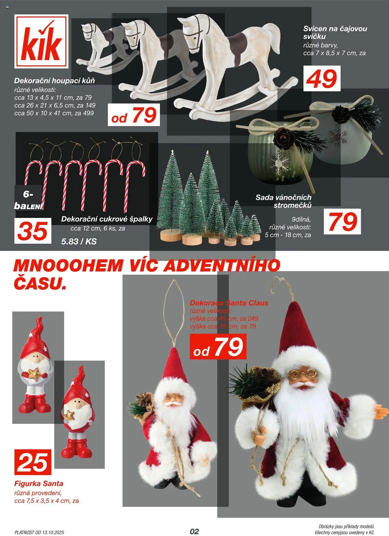 Kik leták od 13.10.2025 | Strana: 2 | Produkty: Houpací kůň, Svícen, Dekorace