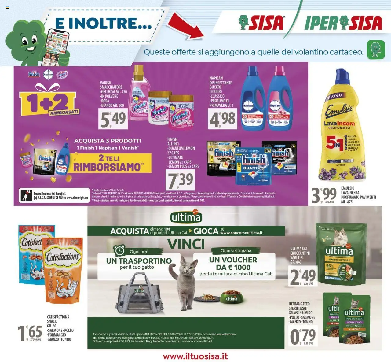 Volantino SISA del 23.09.2025 | Pagina: 24 | Prodotti: Pollo, Smacchiatore, Manzo, Tonno