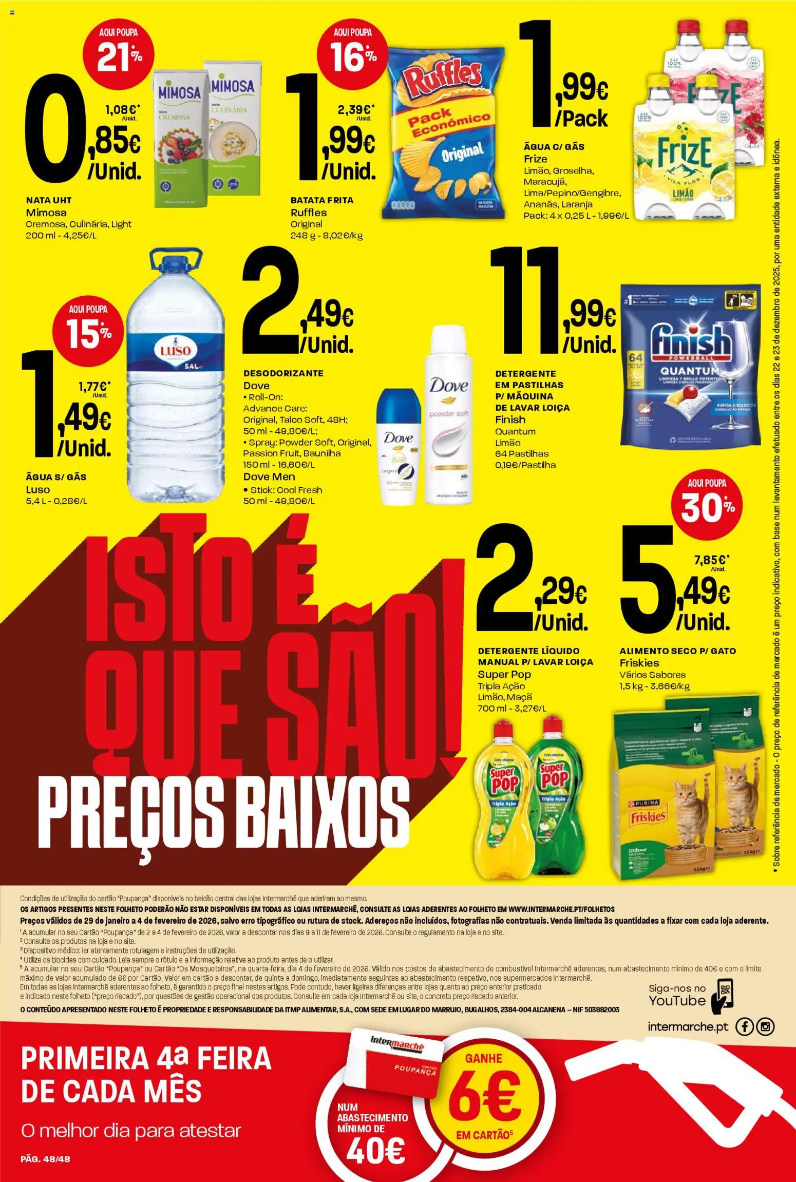 Intermarché folheto │ válido de 29.01.2026 | Página: 48 | Produtos: Batata, Base, Detergente, Nata