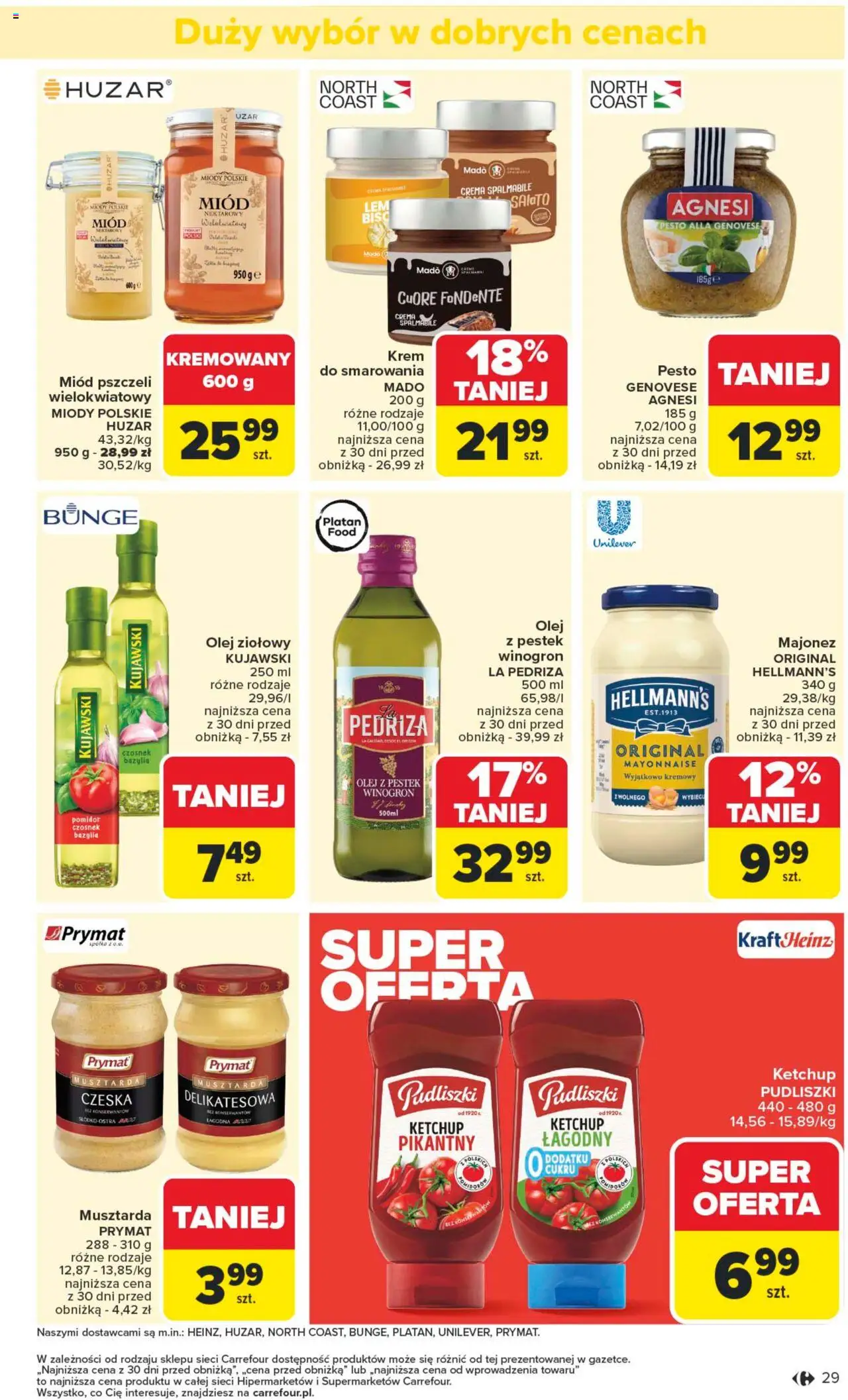 Carrefour Gazetka od 13.10.2025 | Strona: 29 | Produkty: Ketchup, Pesto, Musztarda, Olej