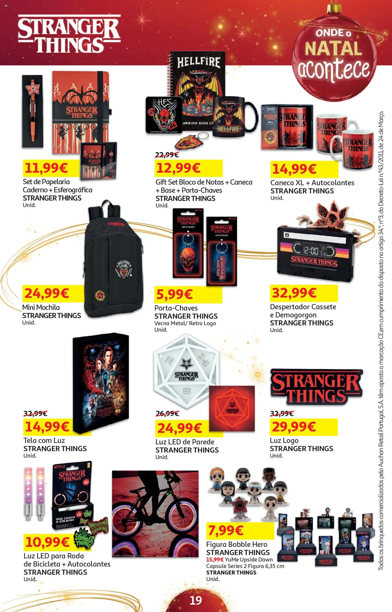 Auchan - Presentes │ válido de 01.11.2025 | Página: 19 | Produtos: Mochila, Despertador, Bicicleta, Caneca