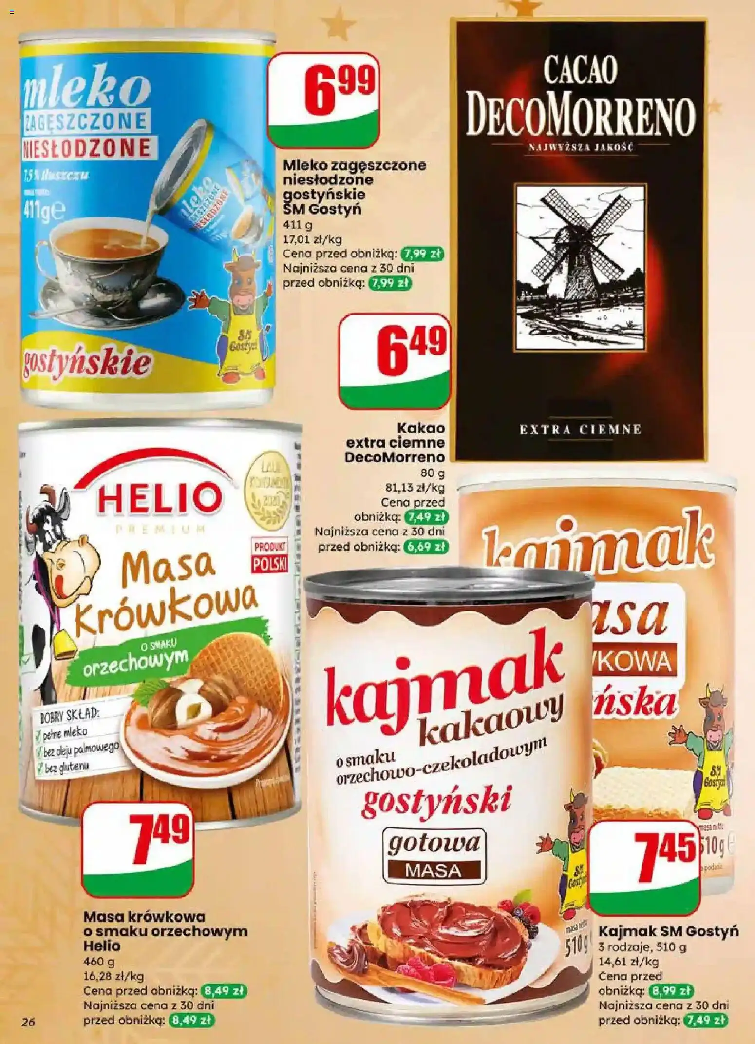 Dino Gazetka od 17.12.2025 | Strona: 26 | Produkty: Mleko zagęszczone niesłodzone, Kakao, Kajmak, Mleko