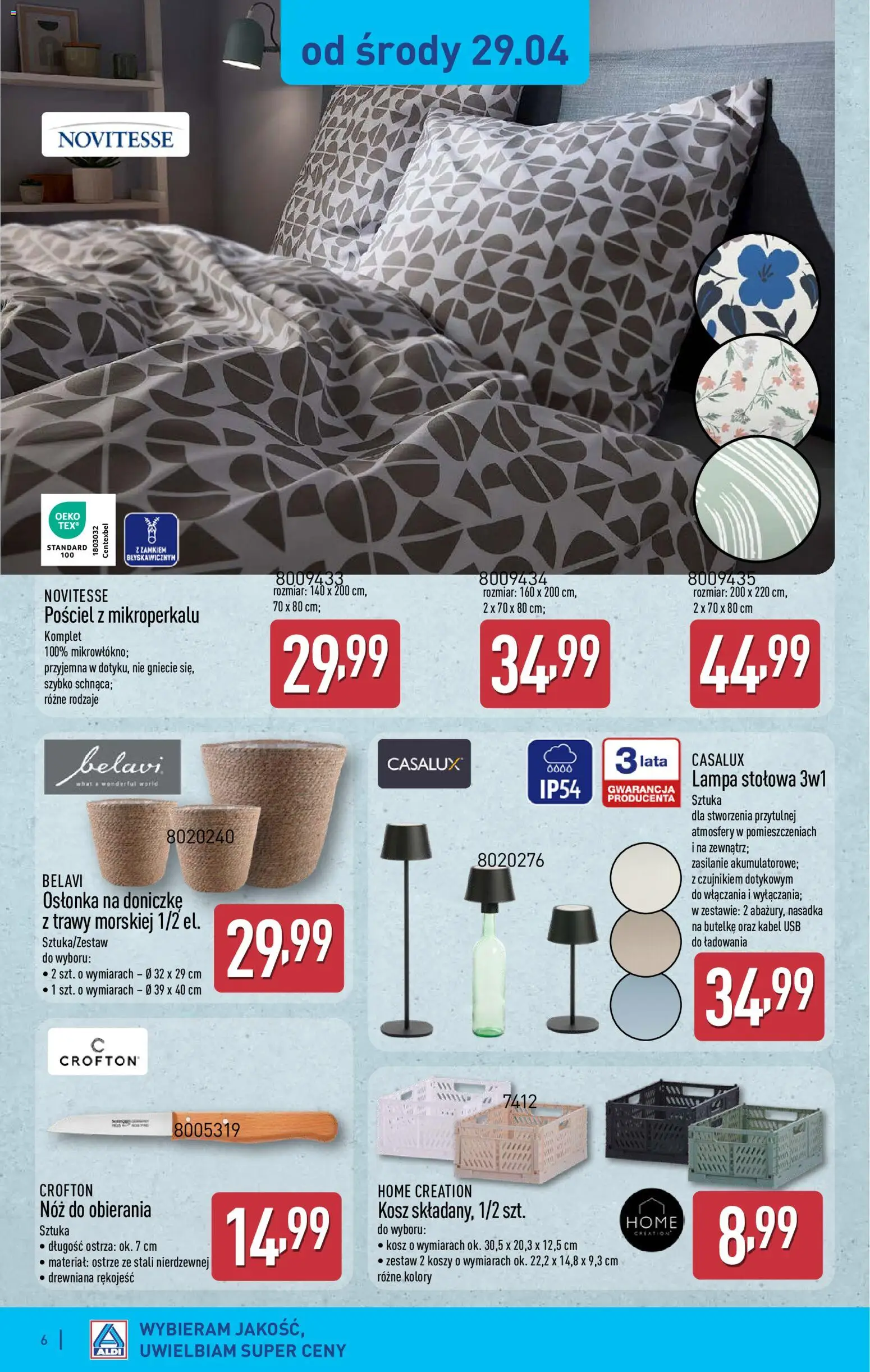 Aldi Polsko leták - Ostatnie sztuki w wybranych sklepach od 29.04.2026 | Strana: 6 | Produkty: Kabel, USB, Lampa