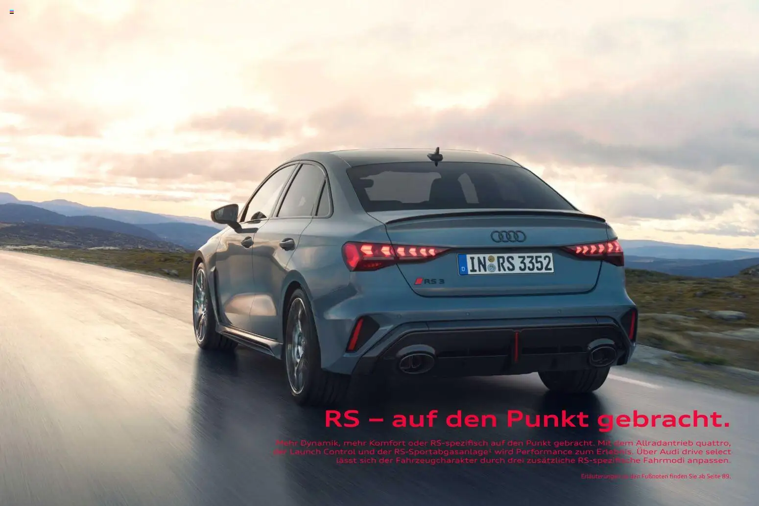 Audi RS 3 Sportback / RS 3 Limousine – gültig ab 25.10.2025 | Seite: 13