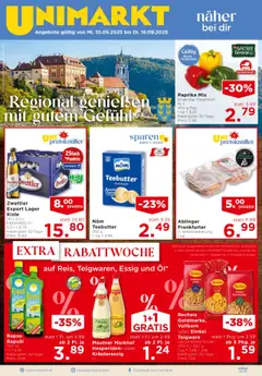 Unimarkt Niederösterreich ab 10.09.2025 gültig