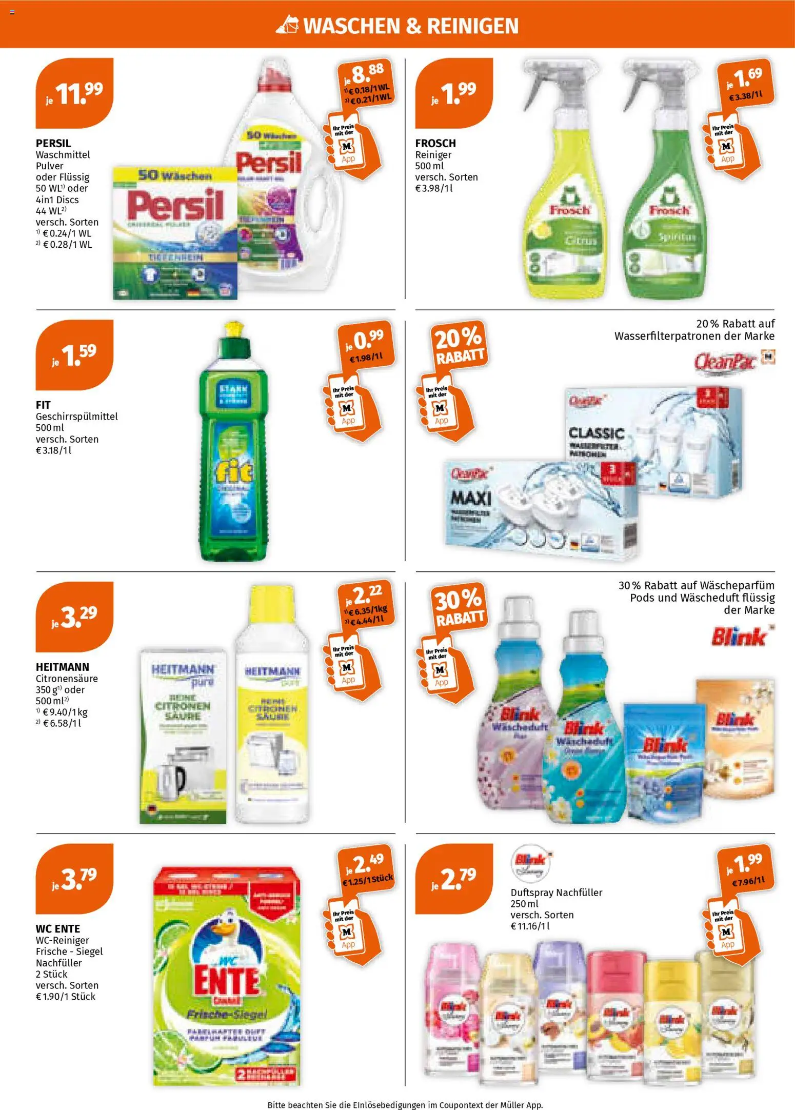 Müller Prospekt 	 – gültig ab 26.01.2026 | Seite: 8 | Produkte: Waschmittel, Geschirrspülmittel, Ente, Persil