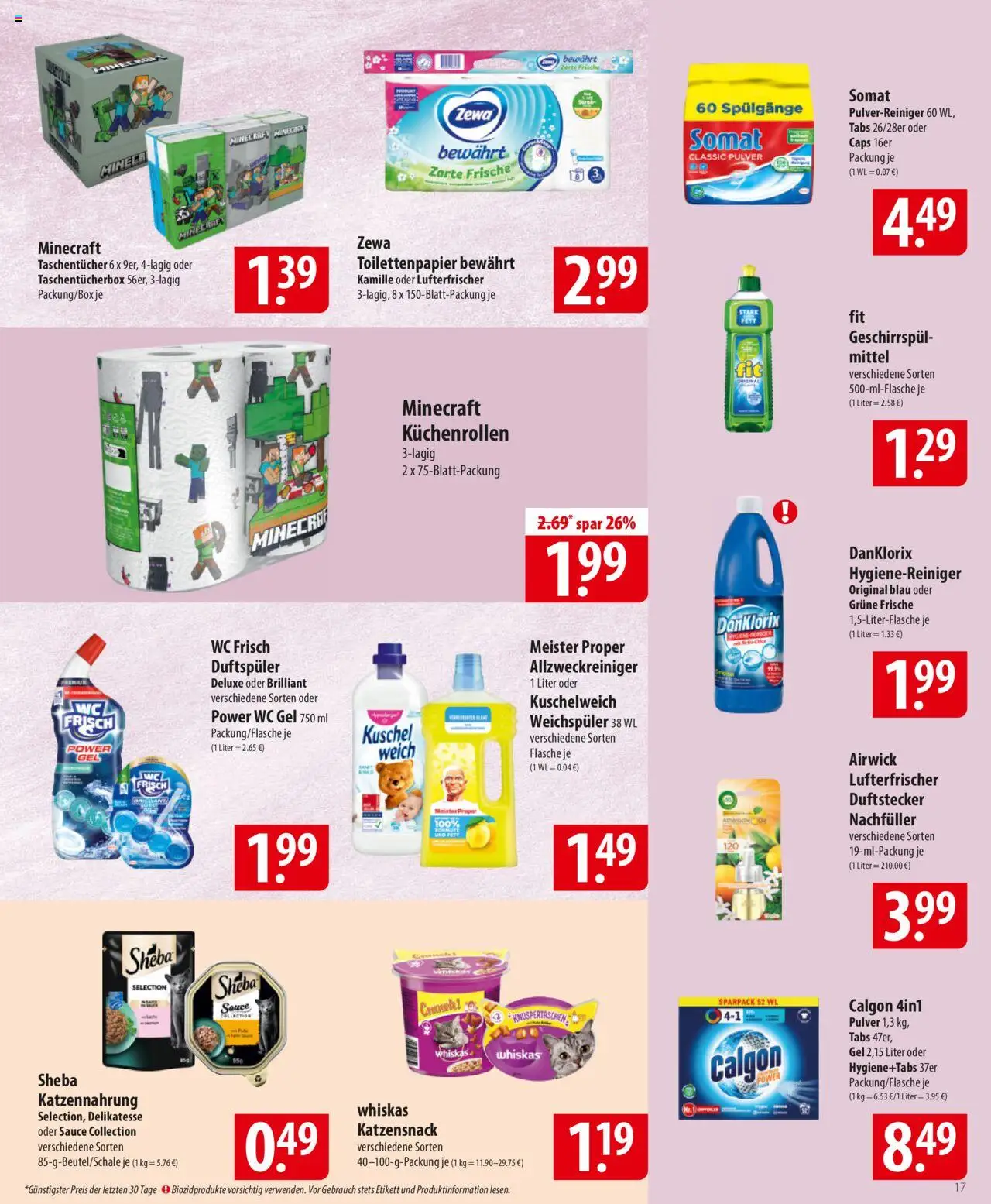 Famila Prospekt 	 - gültig ab dem 23.06.2025 | Seite: 17 | Produkte: Sheba, Kuschelweich, Whiskas, Toilettenpapier
