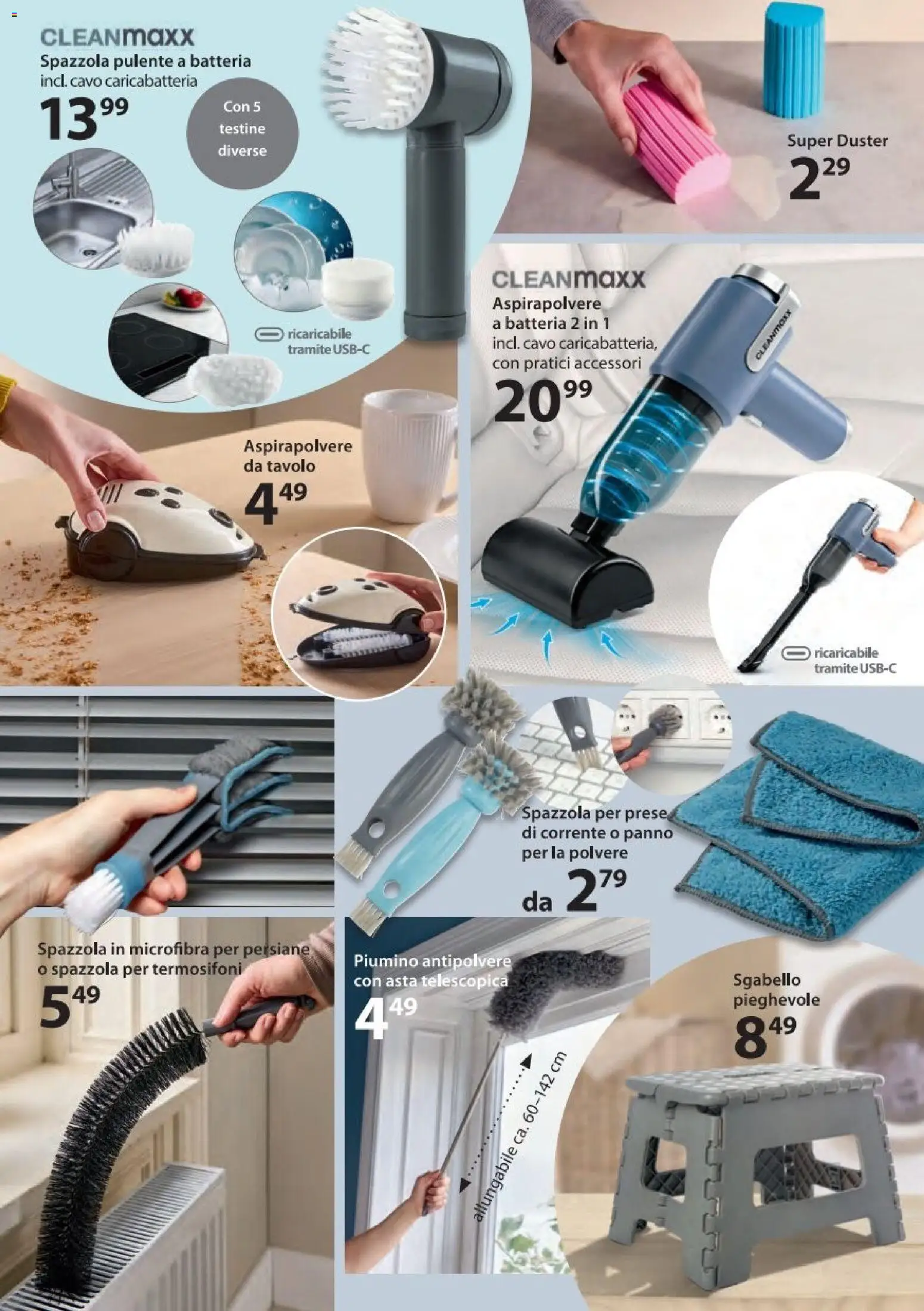 Volantino NKD del 16.02.2026 | Pagina: 4 | Prodotti: Spazzola, Cavo, Aspirapolvere, Batteria