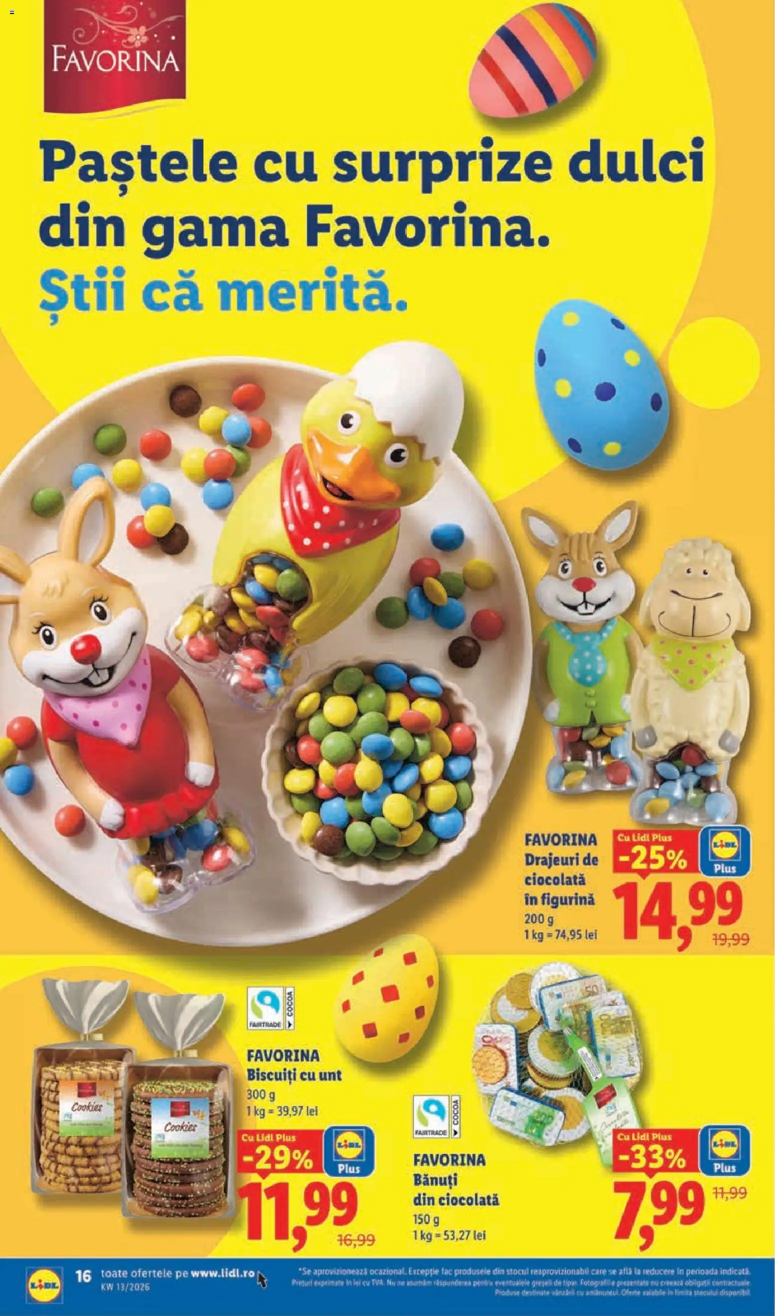 Noul catalog Lidl – valabil de la 23.03.2026 | Pagină: 16 | Produse: Unt, Ciocolată, Biscuiți