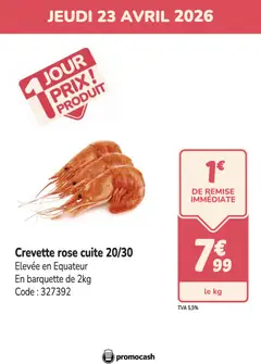 Promocash - Prévisualisation de Promocash PROMO crevettes valide à partir de 23.04.2026