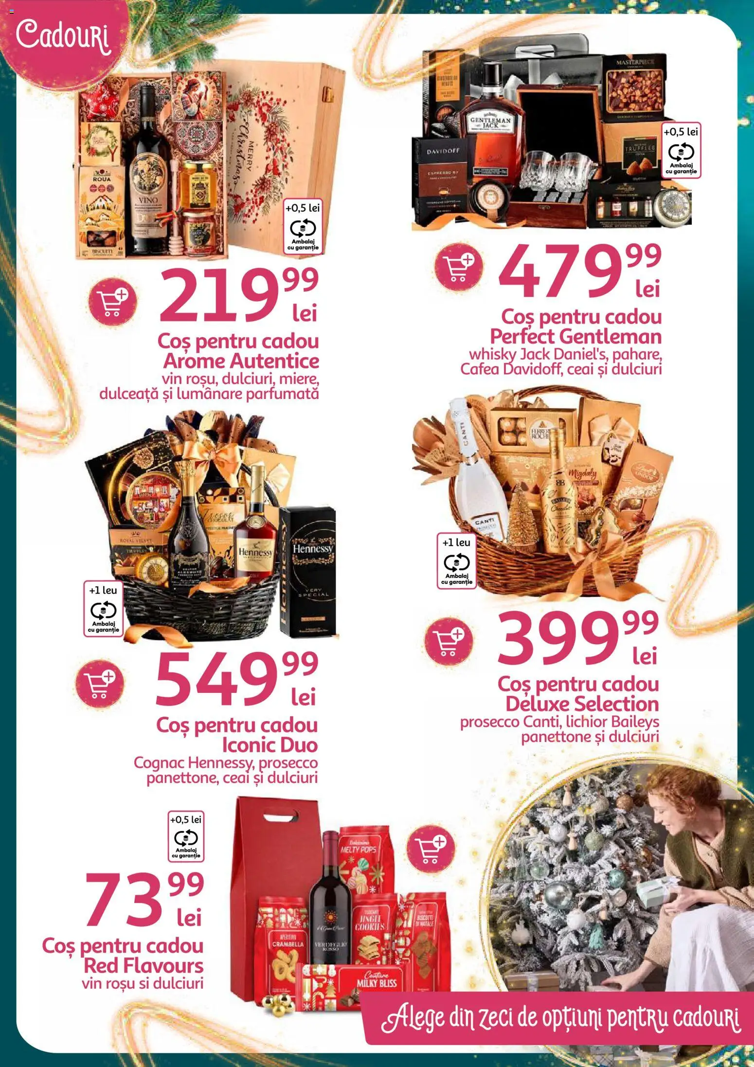 Noul catalog Auchan – valabil de la 26.11.2025 | Pagină: 32 | Produse: Coș, Lichior, Prosecco, Cafea