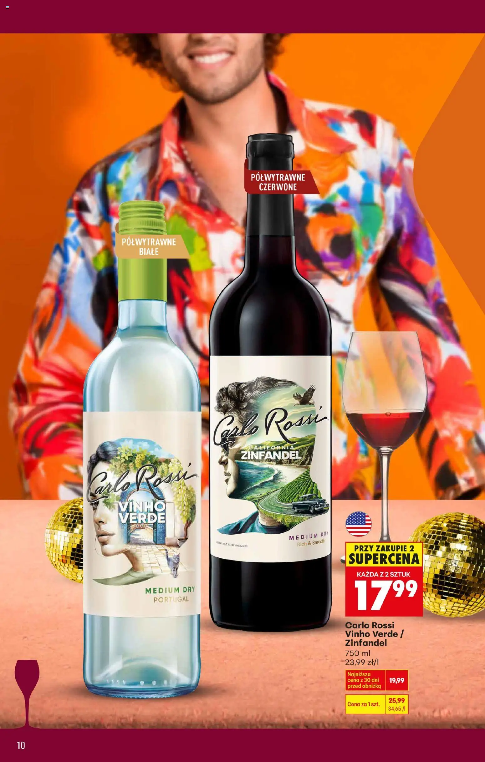 Biedronka gazetka - Czas na toast od 02.01.2026 | Strona: 10 | Produkty: Carlo Rossi