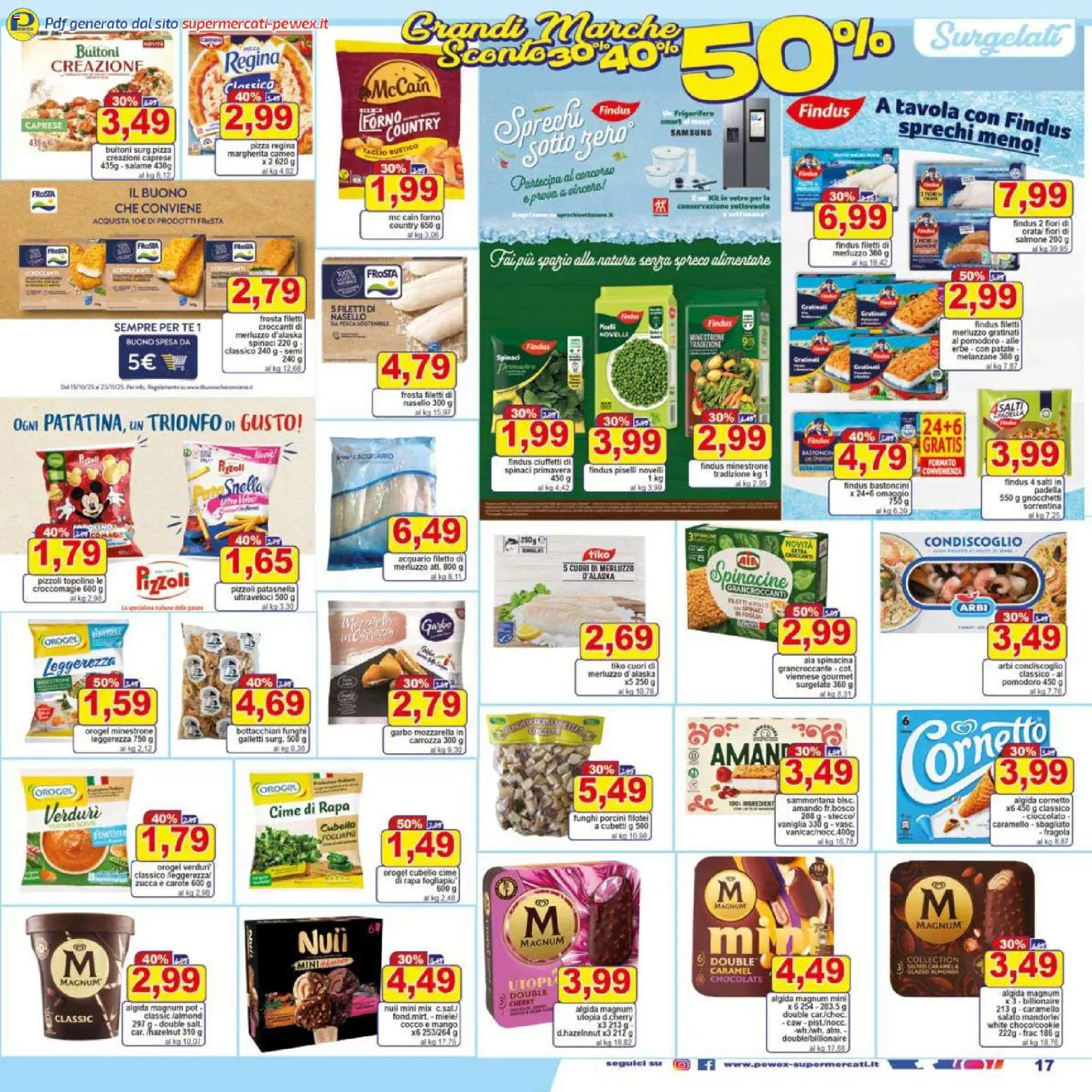 Volantino Pewex del 07.11.2025 | Pagina: 17 | Prodotti: Cioccolato, Funghi, Miele, Samsung