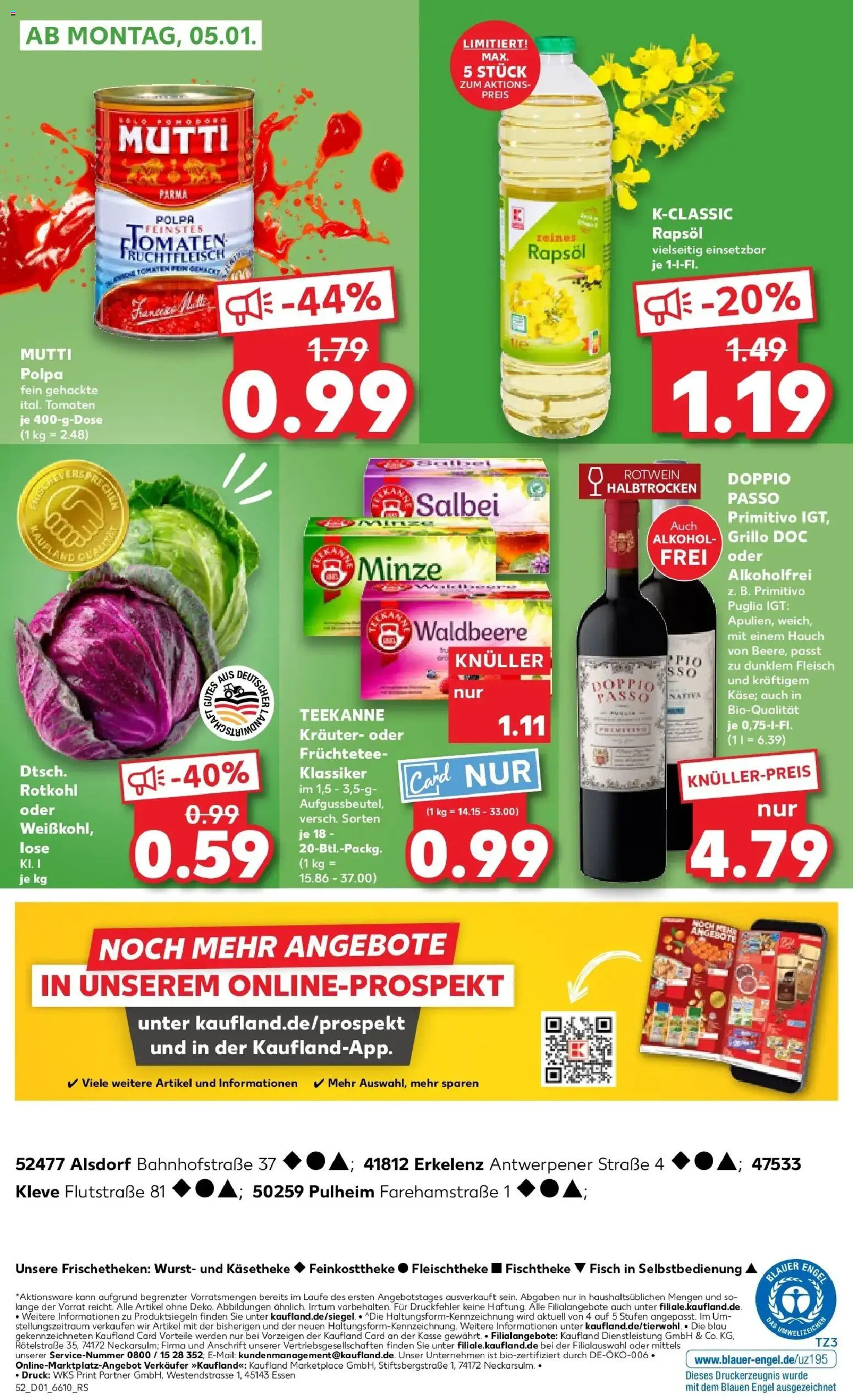 Kaufland prospekt Kleve	 – gültig ab 02.01.2026 | Seite: 52 | Produkte: Doppio passo primitivo, Tomaten, Fisch, Doppio Passo