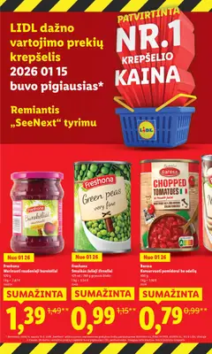 LIDL leidinys galioja nuo 02.01.2026 | Puslapis: 6 | Prekių: Konservuoti pomidorai, Krepšelis, Pomidorai, Žirneliai
