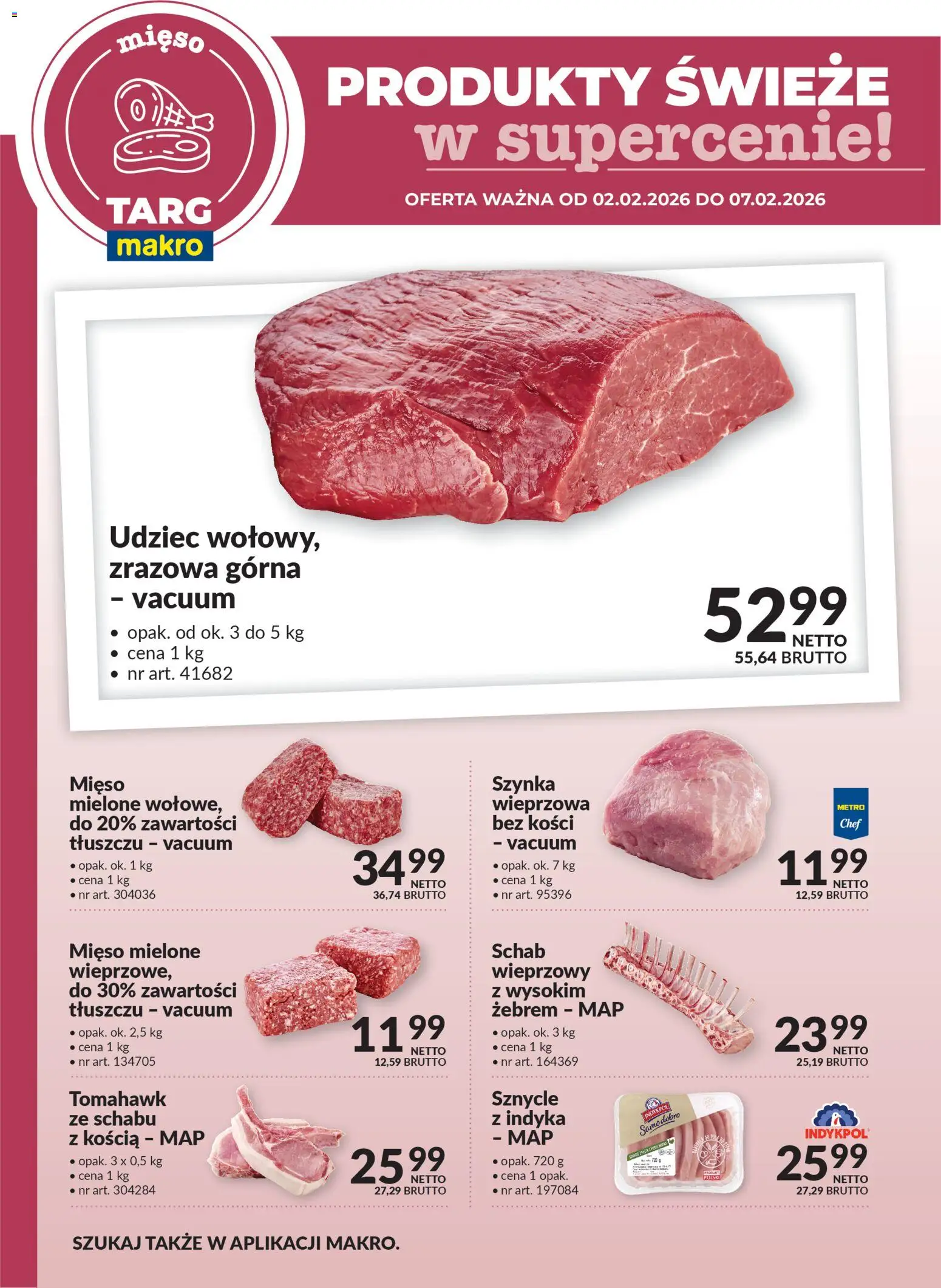 Makro Gazetka - Oferta świeża w super cenach od 02.02.2026 | Strona: 3 | Produkty: Schab, Mięso, Mięso mielone, Szynka