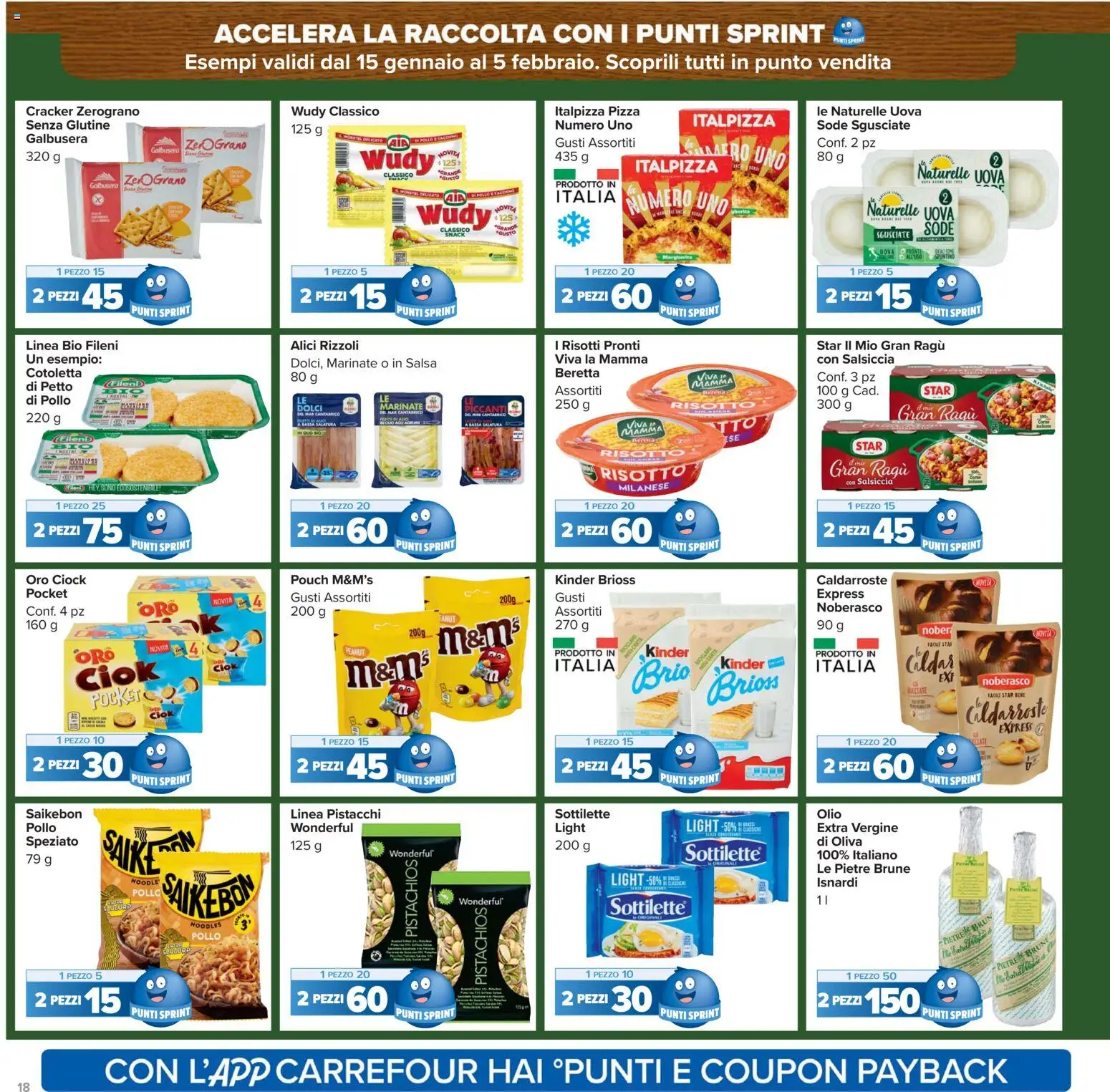 Volantino Carrefour del 15.01.2026 | Pagina: 18 | Prodotti: Pizza, Salsiccia, Ragú, Alici