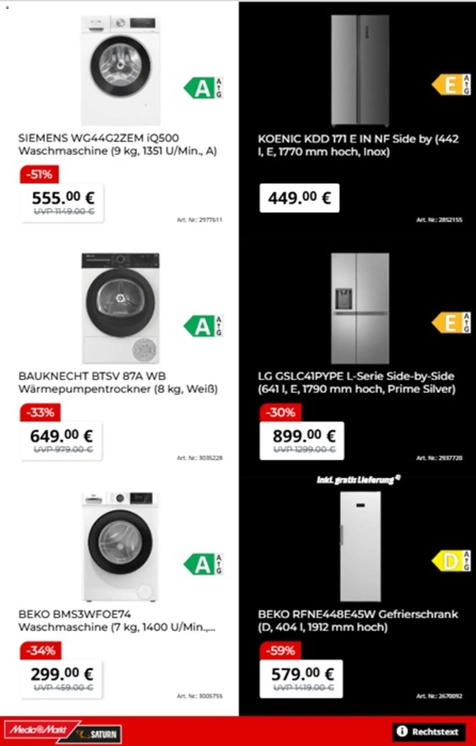 Media Markt Prospekt 	 – gültig ab 21.04.2026 | Seite: 15 | Produkte: LG, Siemens, Gefrierschrank, Waschmaschine