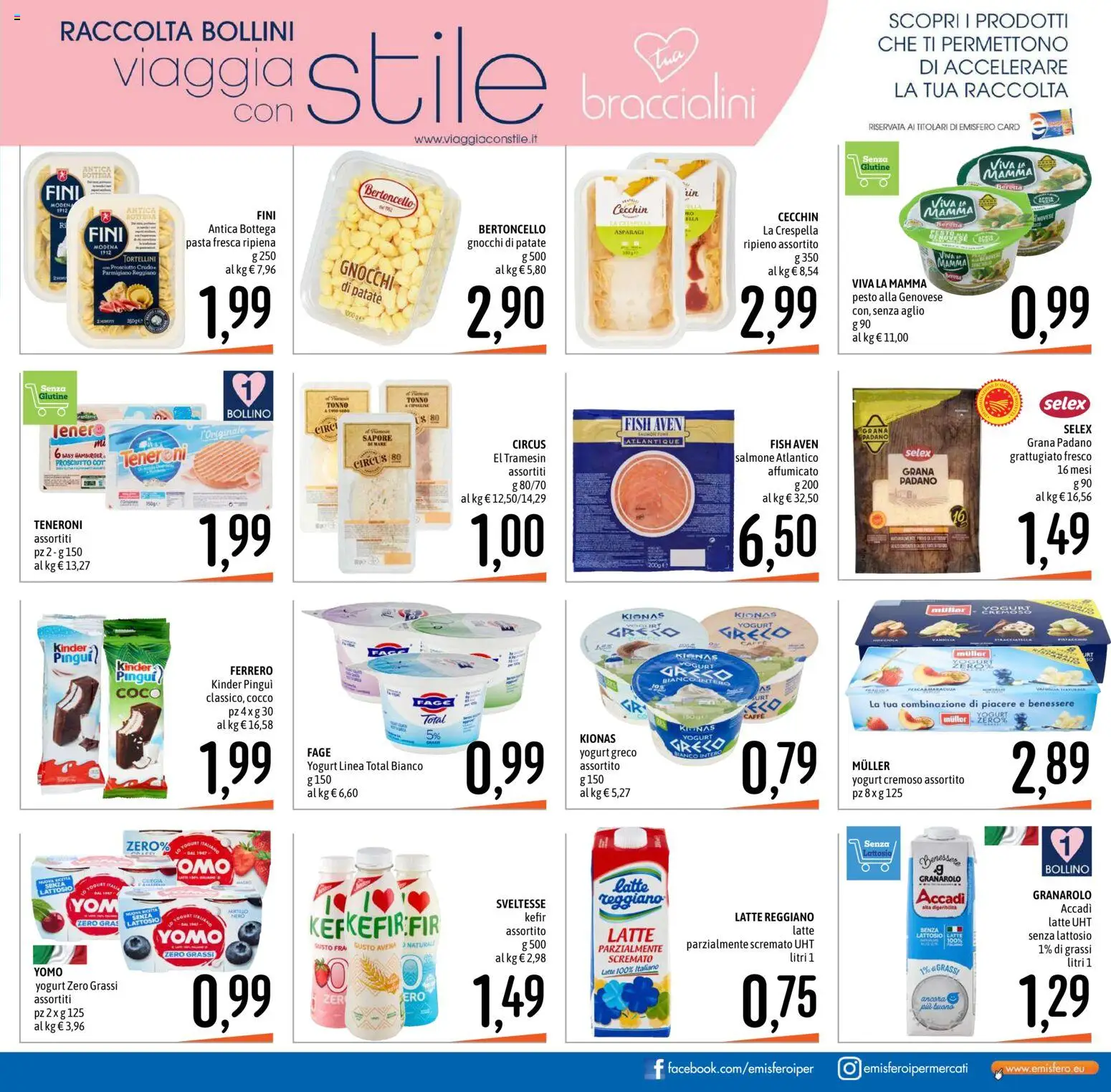 Volantino Emisfero del 12.03.2026 | Pagina: 19 | Prodotti: Prosciutto, Tonno, Grana Padano, Parmigiano