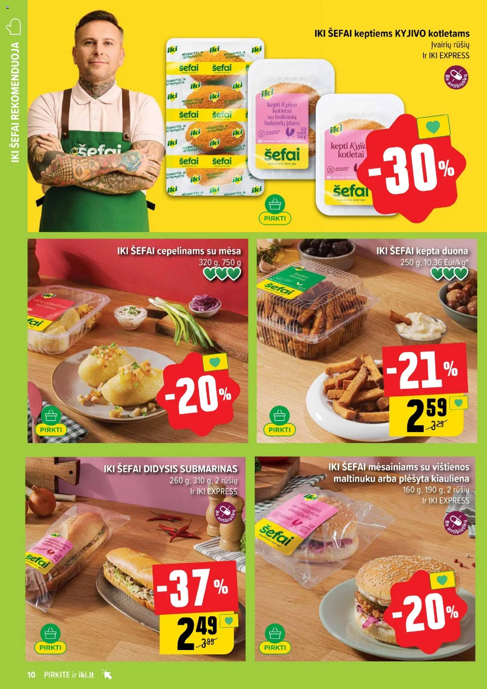 IKI akcijos nuo 01.05.2026 | Puslapis: 10 | Prekių: Vištienos, Duona, Kiauliena