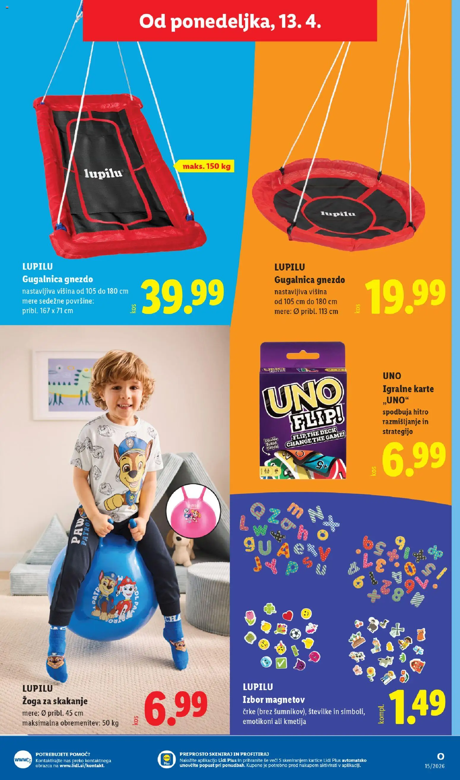 Novi Lidl katalog ponudbe – veljaven od 09.04.2026 | Stran: 55 | Izdelki: Gugalnica