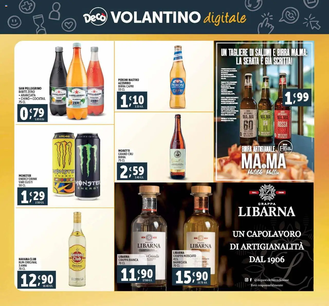 Volantino Decò del 03.10.2025 | Pagina: 33 | Prodotti: Birra, Rum, Bibite, Tagliere