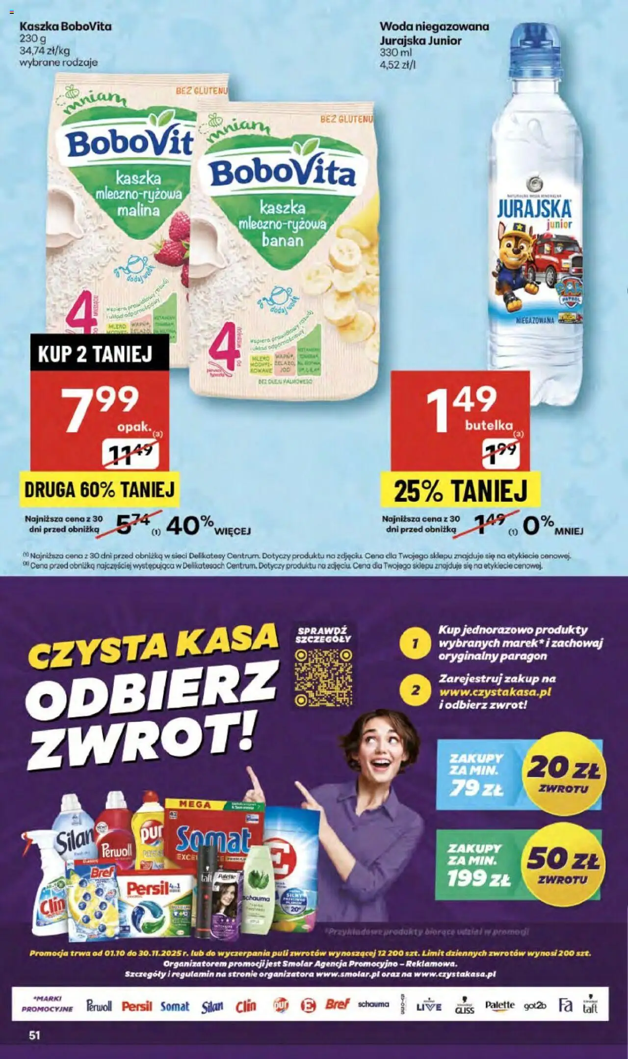Delikatesy Centrum Gazetka od 09.10.2025 | Strona: 51 | Produkty: Malina, Persil, Woda niegazowana, Woda