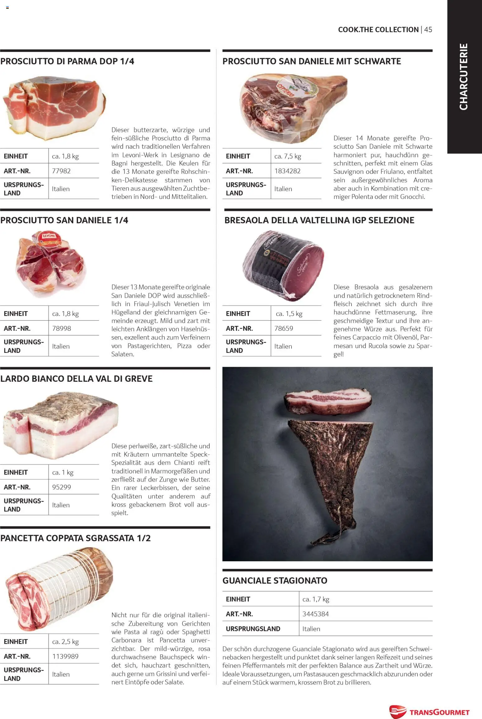 Transgourmet Cook Look-Book gültig ab 08.04.2026 | Seite: 45 | Produkte: Pasta, Hajdina liszt, Brot, Pizza