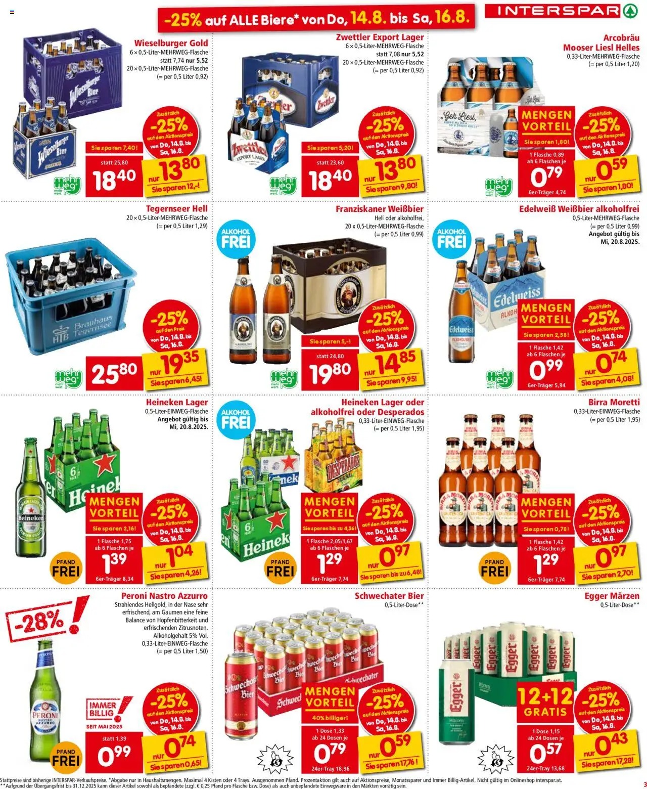 Interspar Flugblatt - Wien gültig ab 14.08.2025 | Seite: 3 | Produkte: Bier