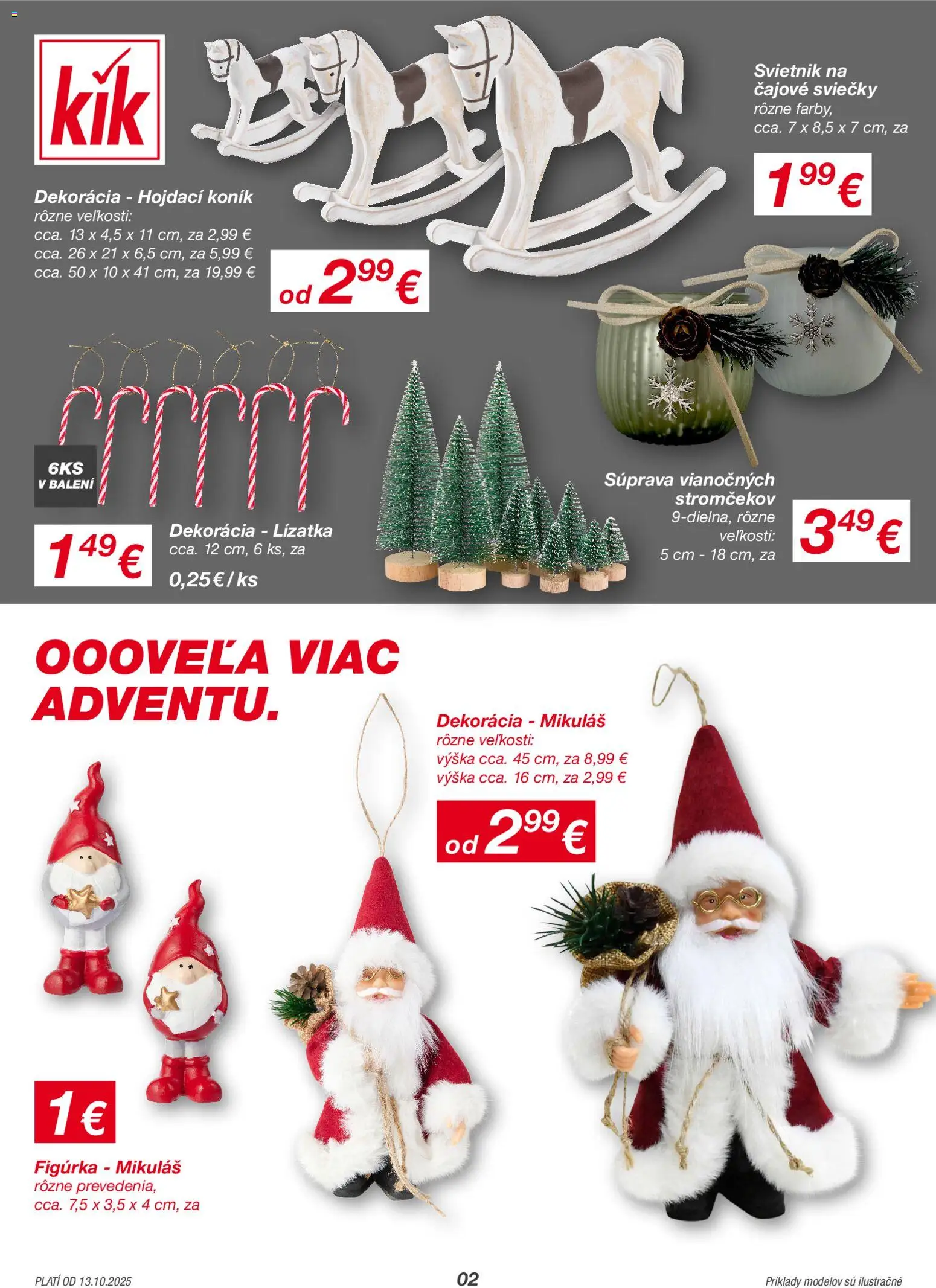 Nové Kik akcie – leták je platný od 13.10.2025 | Strana: 2 | Produkty: Sviečky, Svietnik