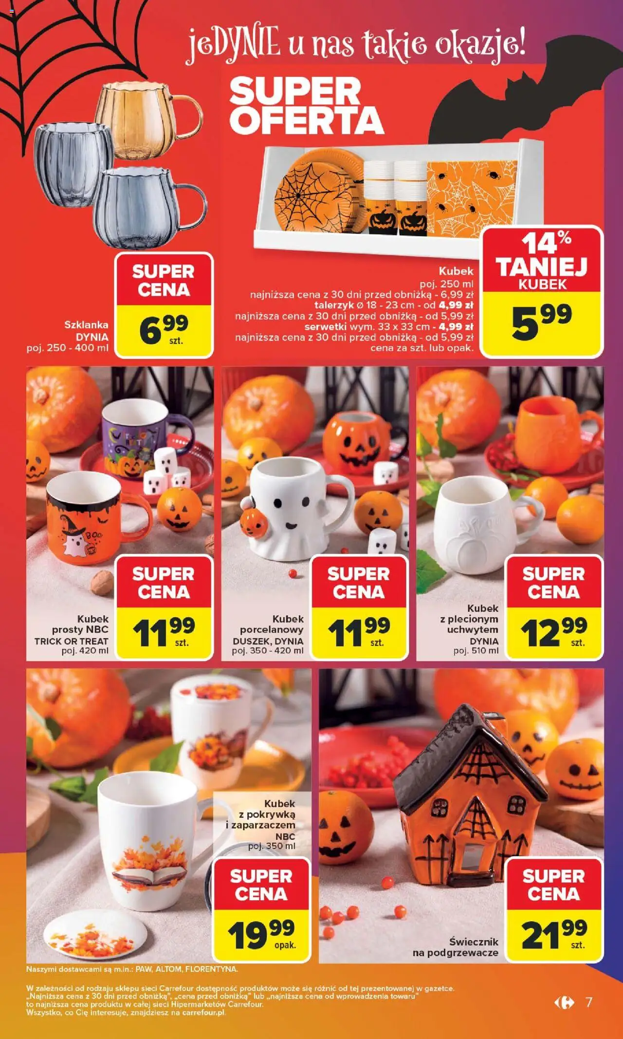 Carrefour Gazetka - Łap okazje od 23.10.2025 | Strona: 7 | Produkty: Szklanka, Dynia