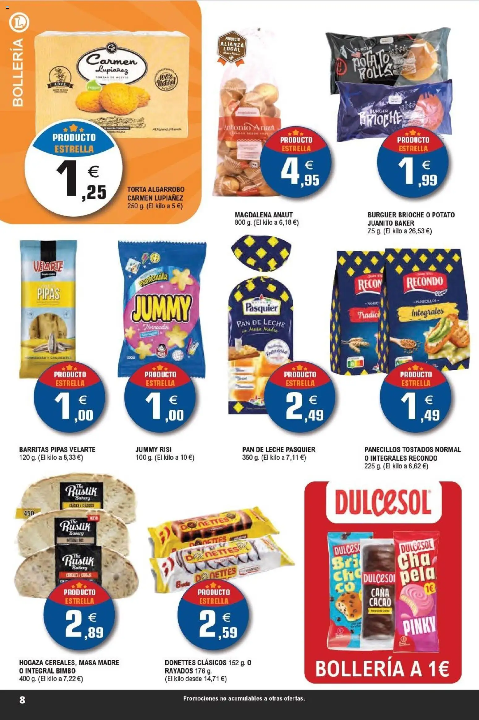 E.Leclerc - La semana del Ahorro │ válido desde el 16.02.2026 | Página: 8 | Productos: Leche, Aceite, Pan, Φρυγανιές σικάλεως