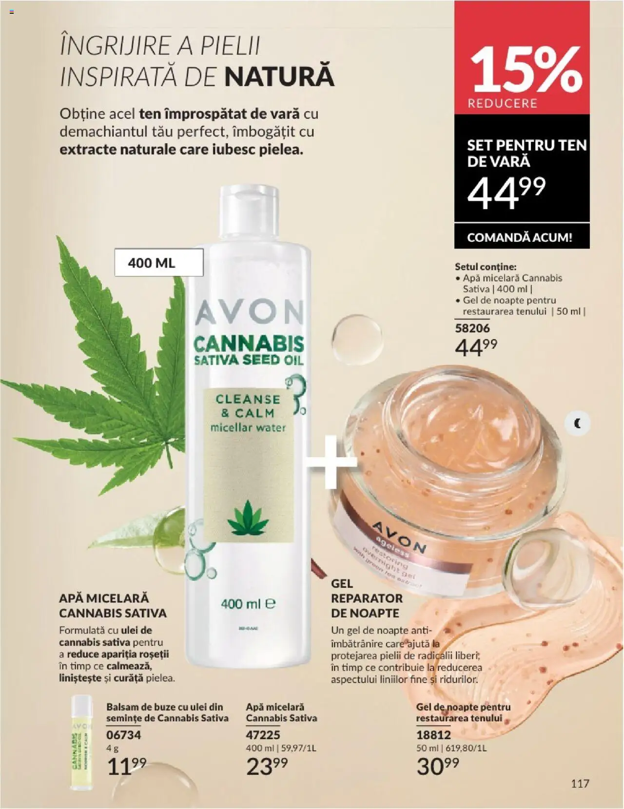 Catalog Avon - 06 2025 – valabil de la 01.06.2025 | Pagină: 117 | Produse: Balsam, Ulei, Apă micelară, Apă