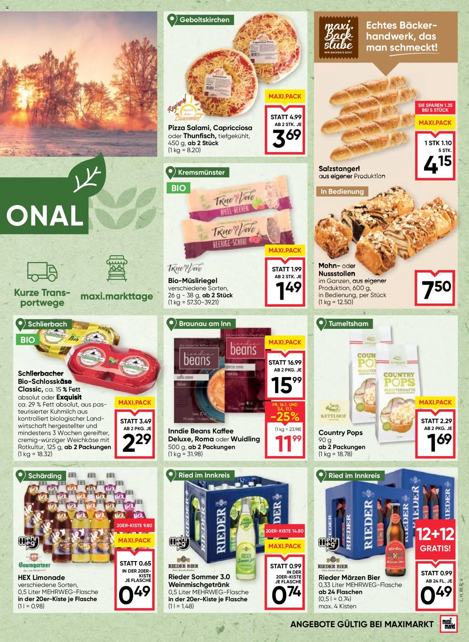 Maximarkt Flugblatt gültig ab 15.01.2026 | Seite: 9 | Produkte: Kaffee, Pizza, Bier
