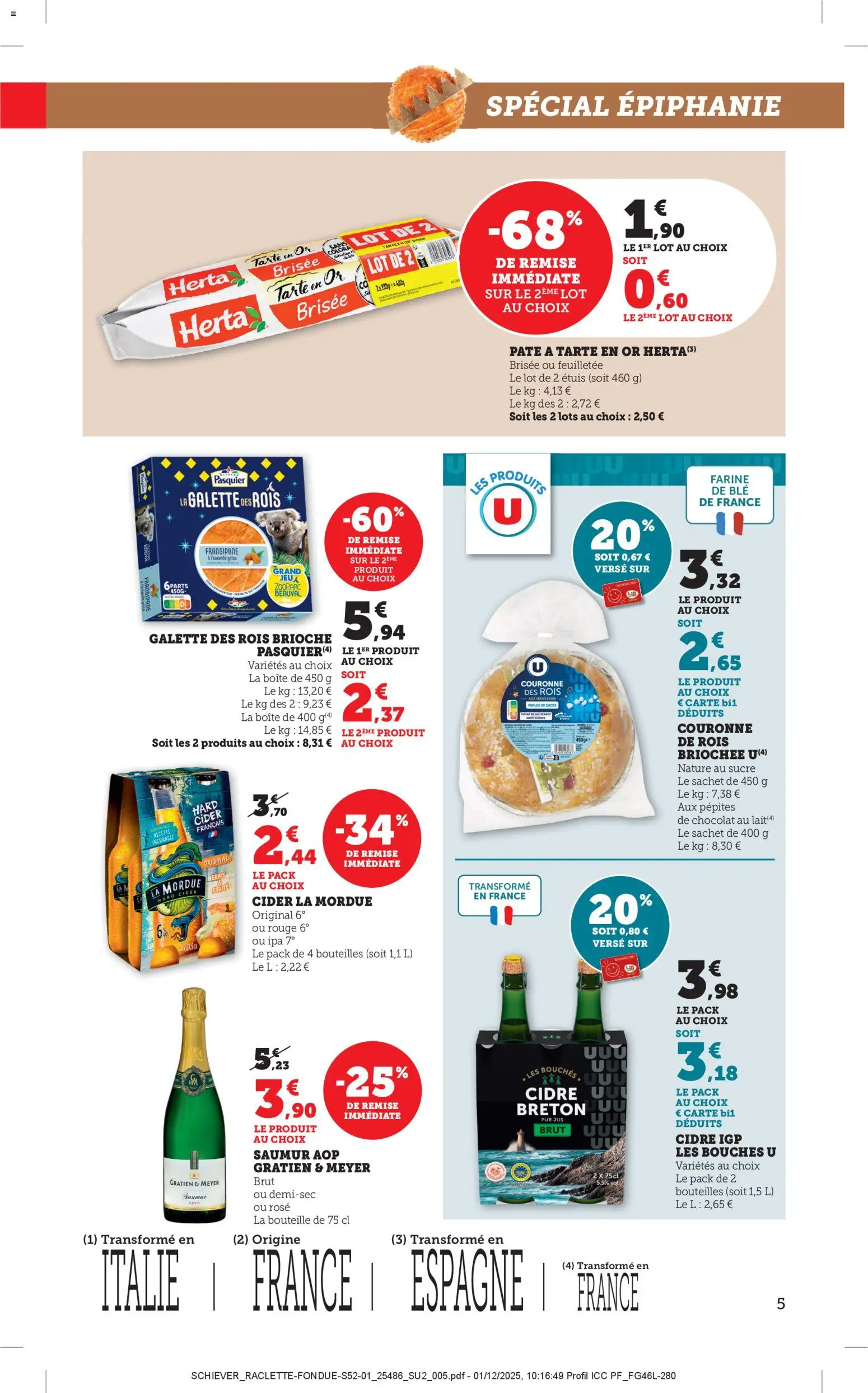 {H1} | Page: 5 | Produits: Sucre, Farine, Chocolat, Jeux