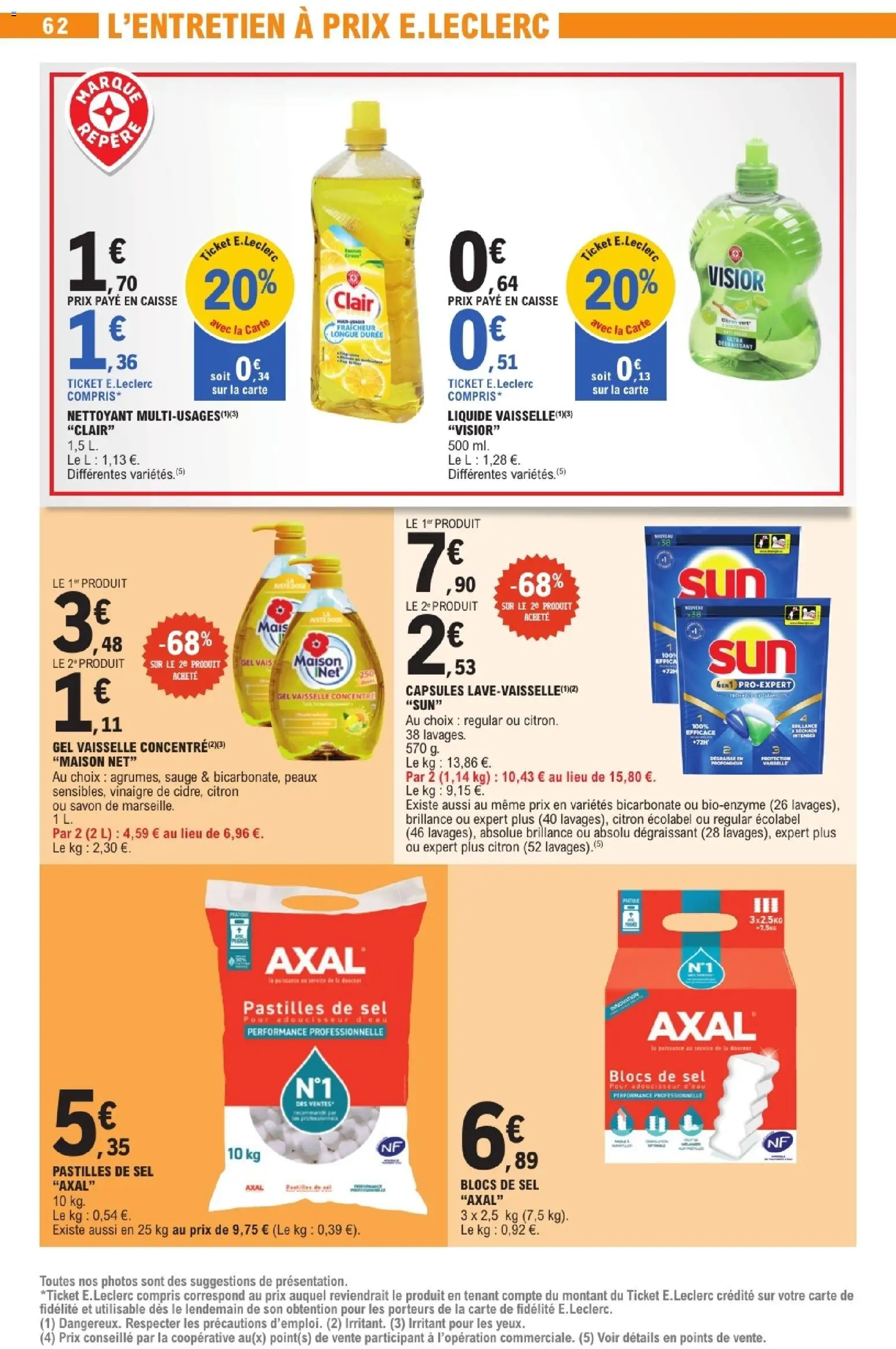 {H1} | Page: 62 | Produits: Citron, Savon, Sel, Vinaigre