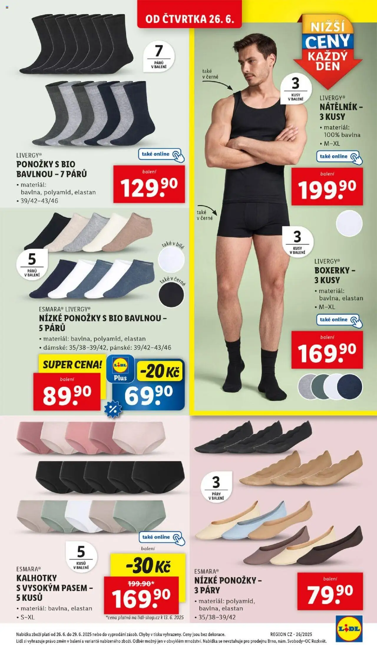 Lidl leták od 26.06.2025 | Strana: 41 | Produkty: Kalhotky, Ponožky, Boxerky