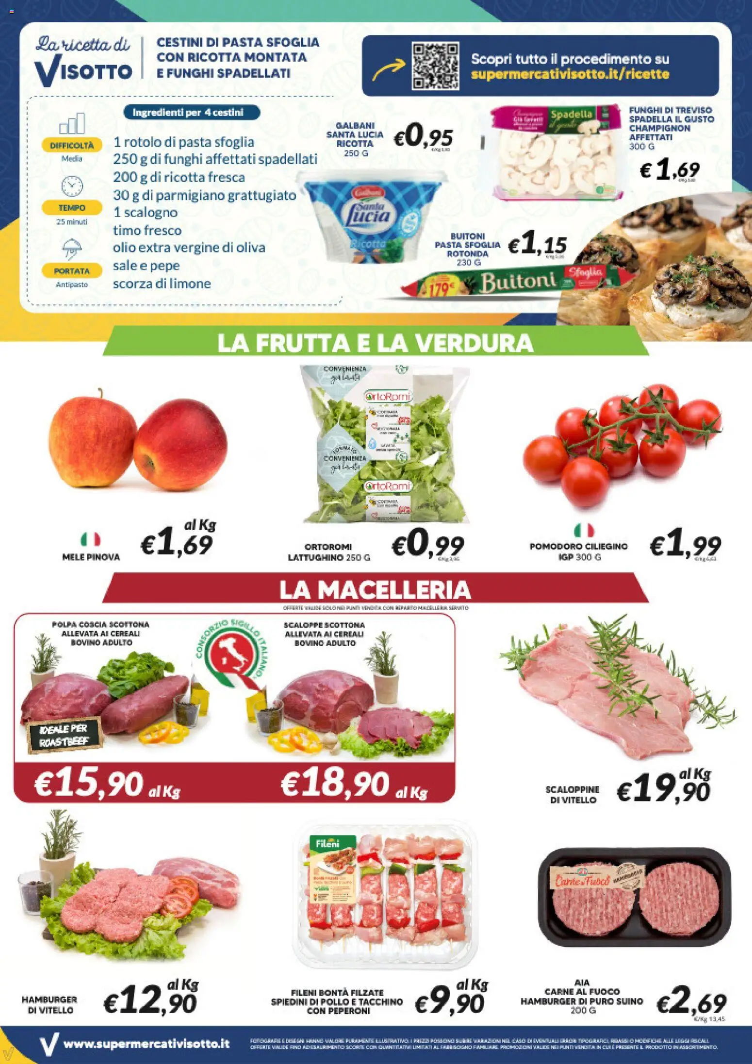 Volantino Visotto del 20.03.2026 | Pagina: 2 | Prodotti: Pollo, Olio, Parmigiano, Spiedini