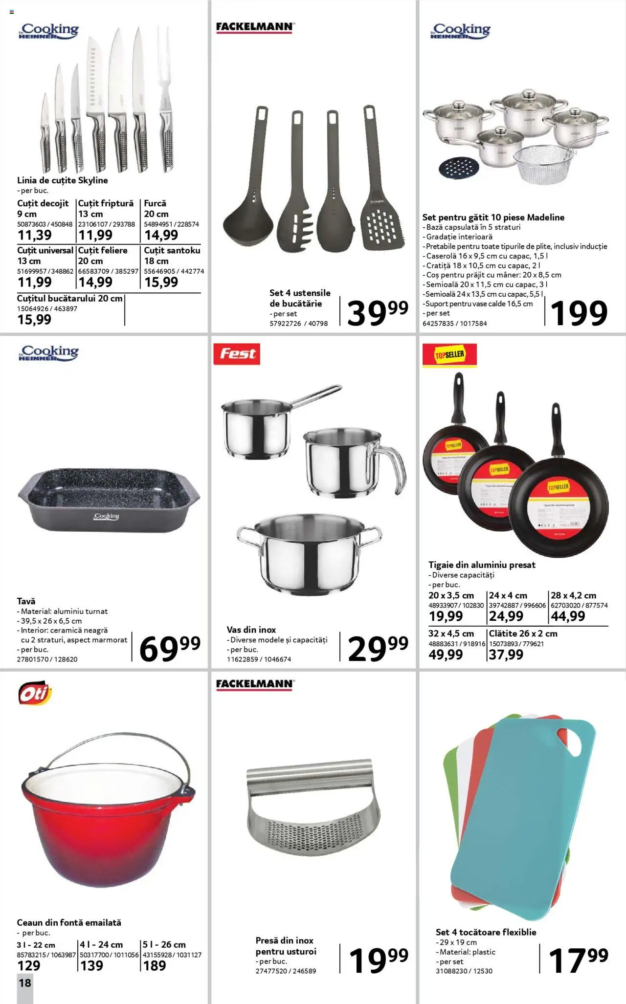 Catalog Selgros - Nonfood – valabil de la 08.08.2025 | Pagină: 18 | Produse: Tigaie, Mâner, Cuțit, Clătite