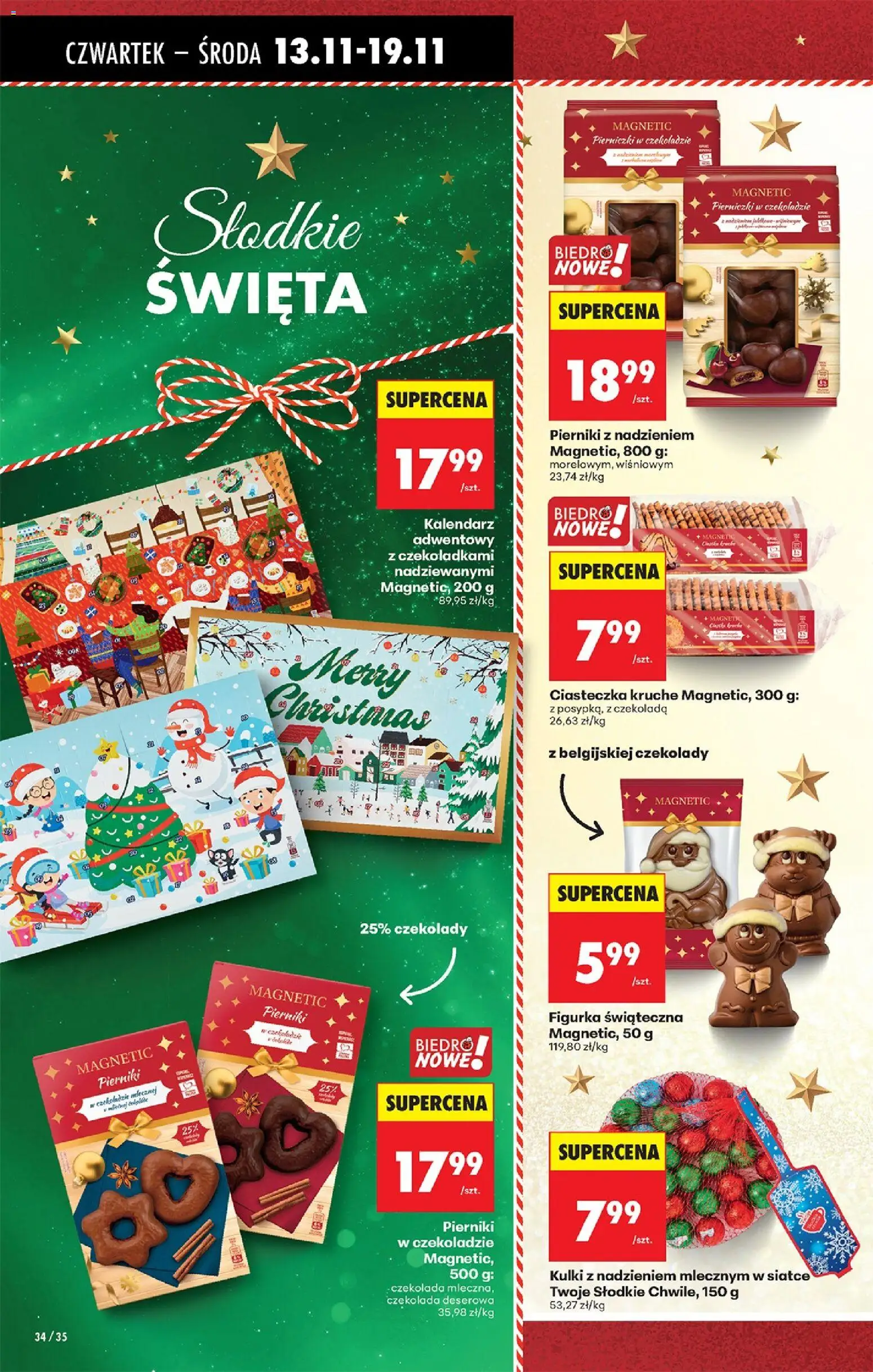 Biedronka gazetka - Oferta w tym tygodniu od 13.11.2025 | Strona: 48 | Produkty: Pierniki, Kalendarz, Pierniki w czekoladzie, Ciasteczka