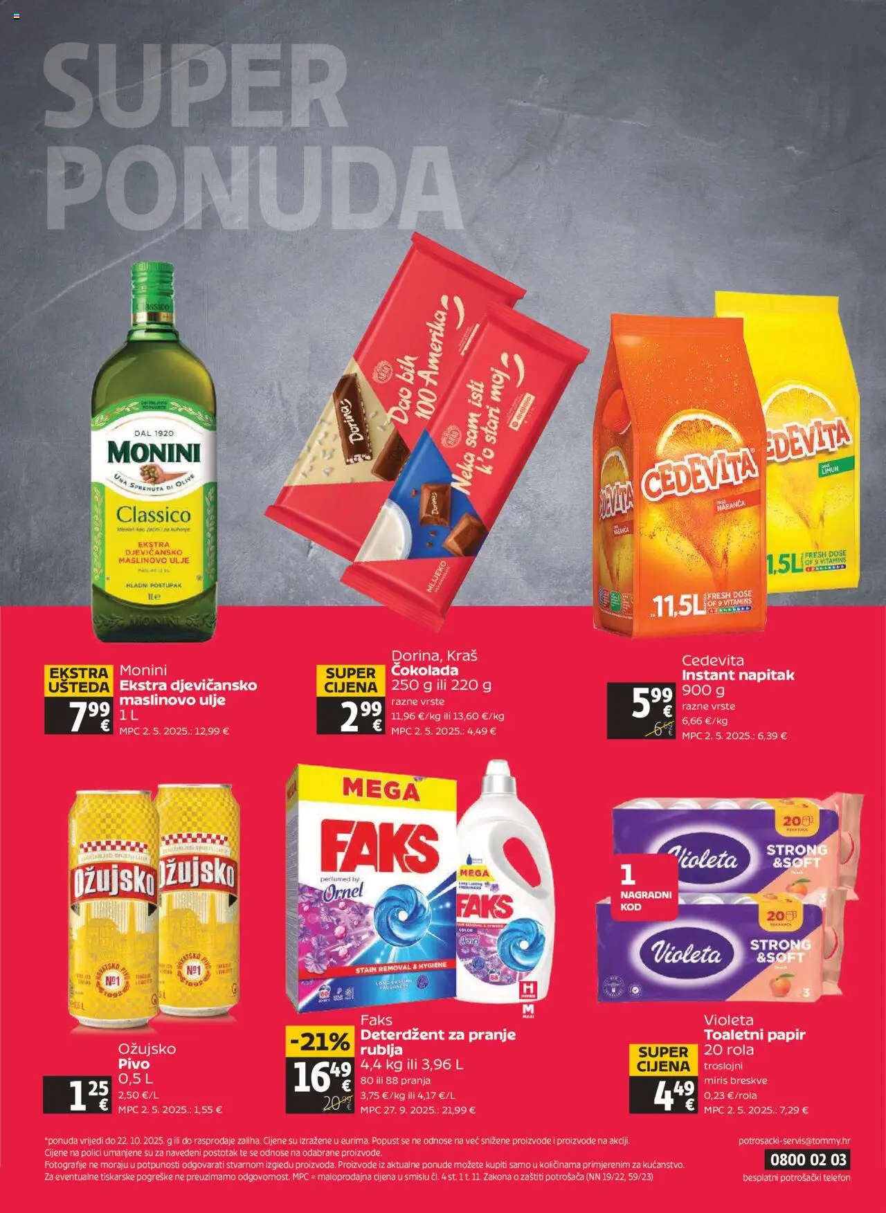 Tommy katalog | vrijedi od 16.10.2025 | Stranica: 32 | Proizvodi: Dorina, Deterdžent, Ožujsko, Telefon