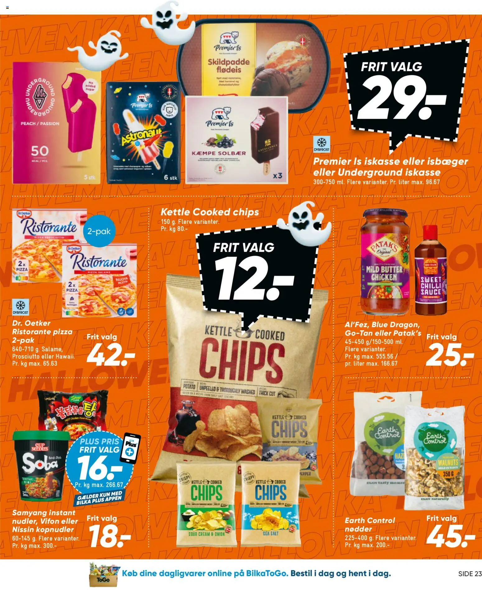Bilka tilbudsavis – gyldig fra 24.10.2025 | Side: 32 | Produkter: Kopnudler, Flødeis, Salt, Chilli