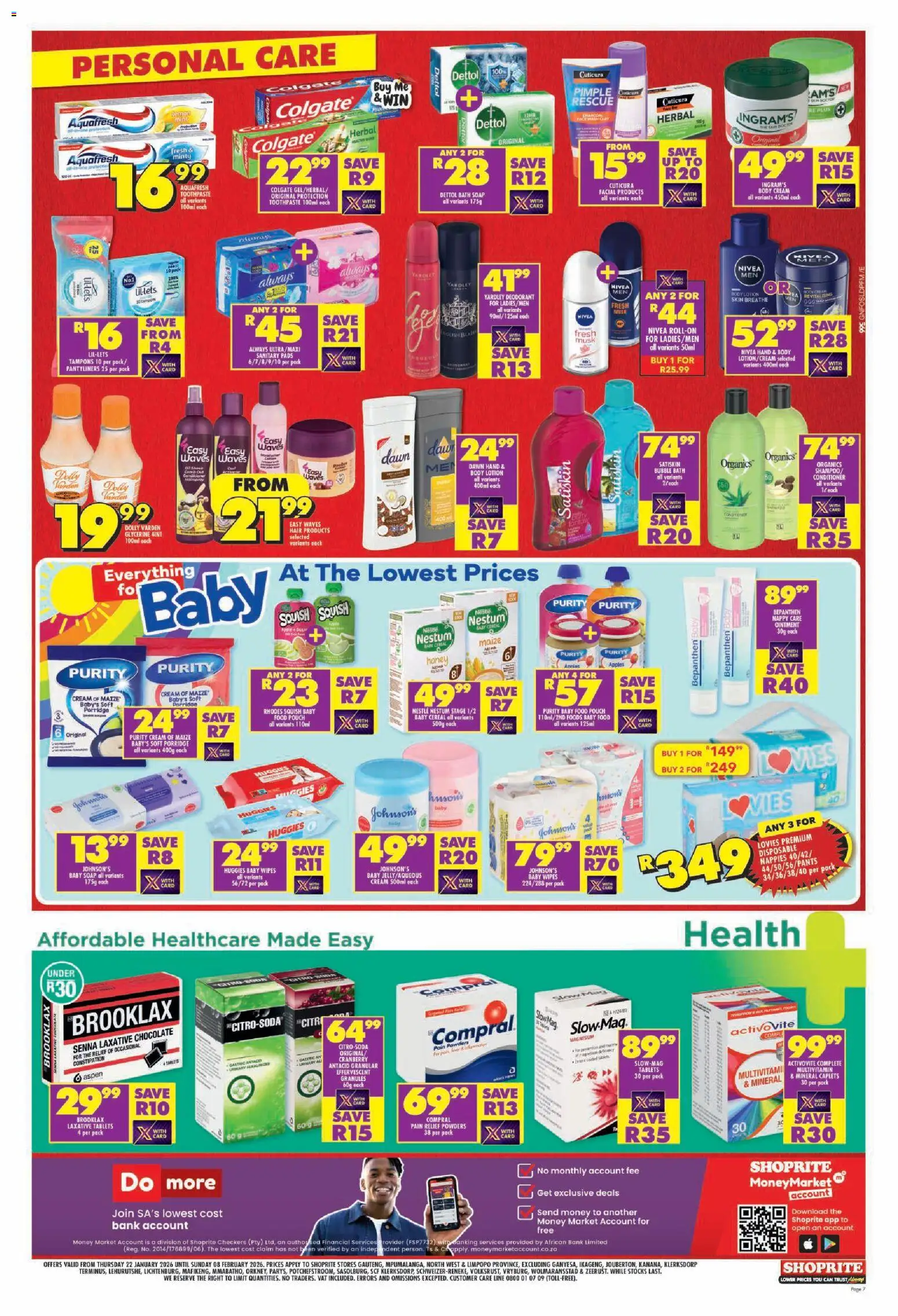 New Shoprite catalogue – valid from 22.01.2026 | Page: 7 | Products: Bath, Chocolate, Cream, Lemon