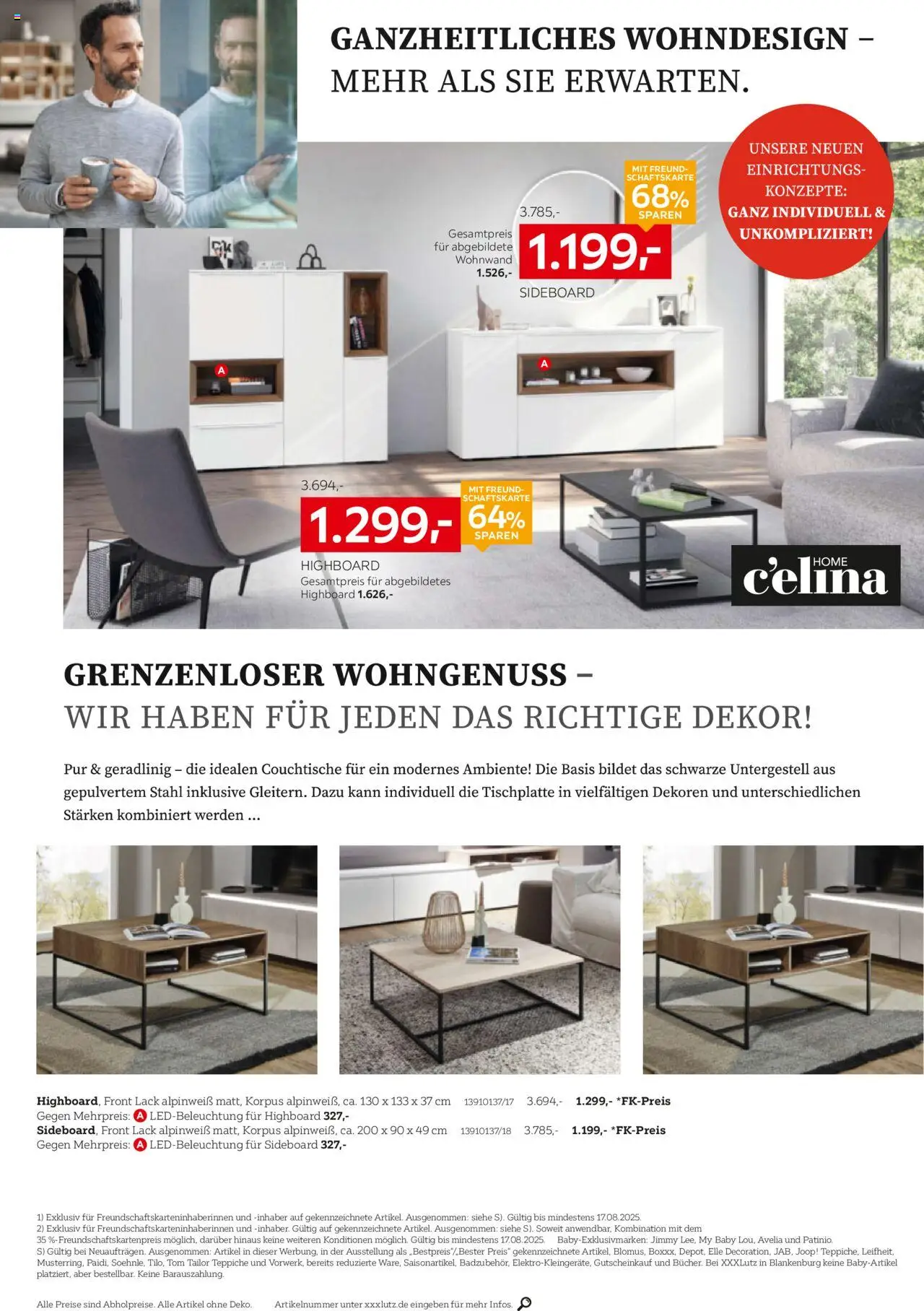 XXXL Lutz  Wohnideen - gültig ab dem 04.08.2025 | Seite: 6 | Produkte: Sideboard, Wohnwand, HIghboard