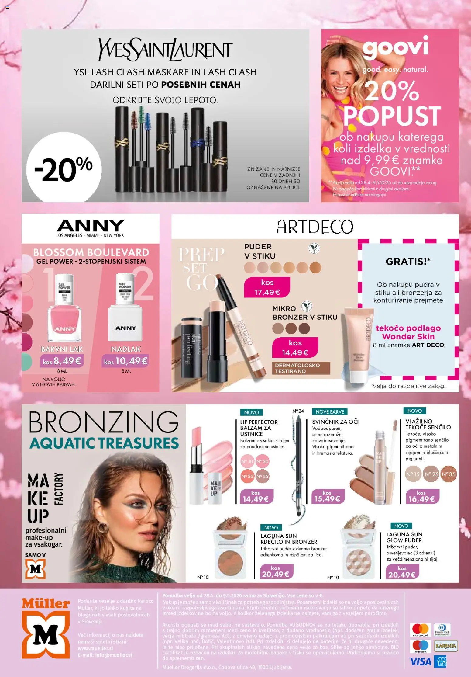 Novi Müller katalog ponudbe – veljaven od 28.04.2026 | Stran: 6 | Izdelki: Balzam za ustnice, Kos, Sencilo za oci, Lak