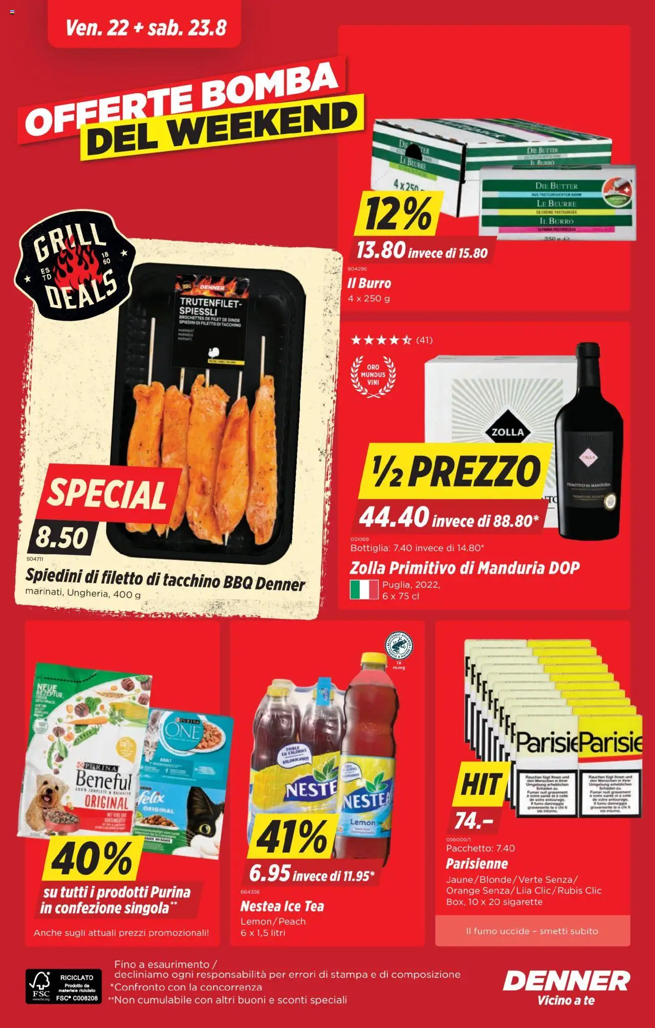 Denner Aktionen IT ab 19.08.2025 | Seite: 24 | Produkte: Butter, Grill, Creme