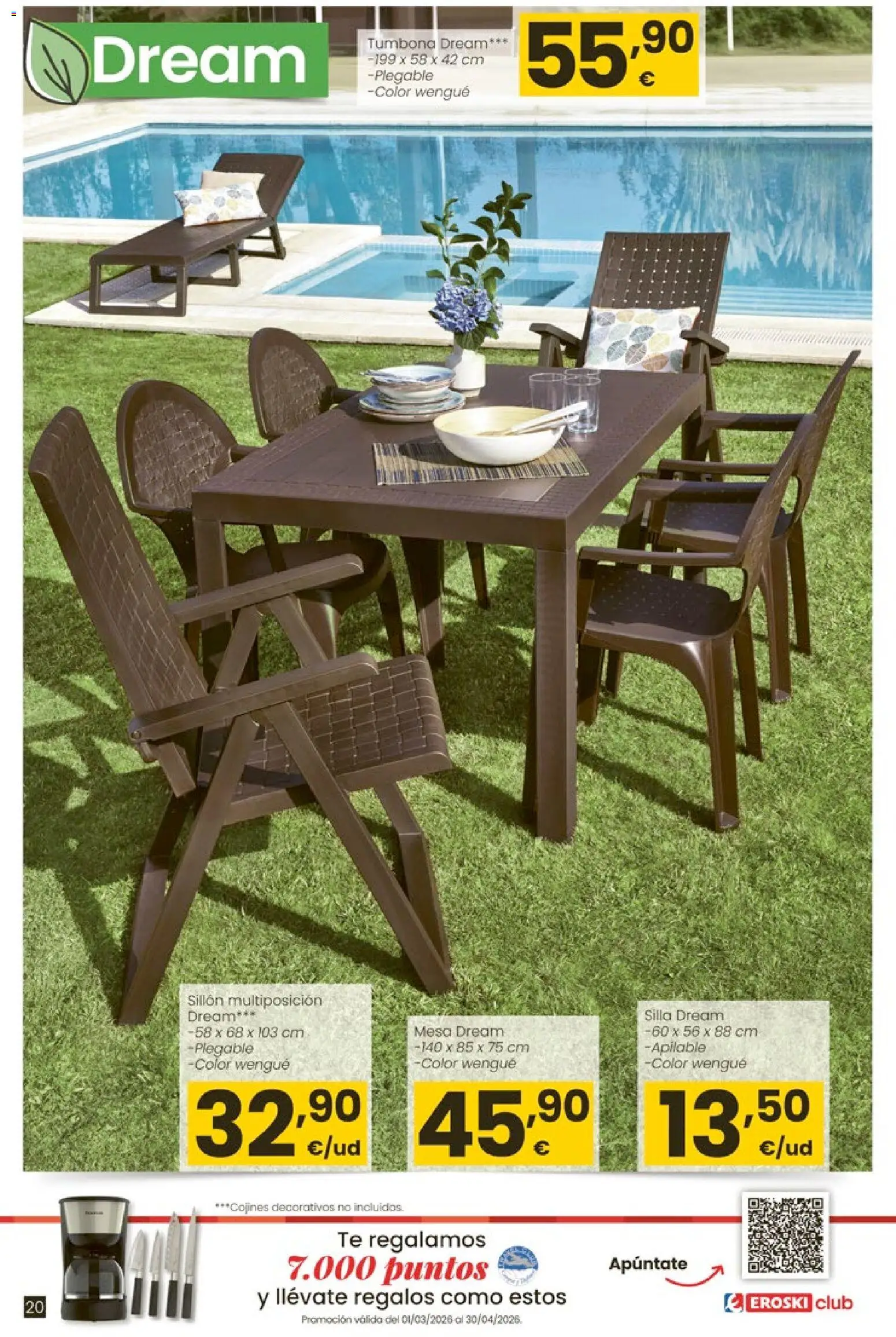 Eroski - Qué oasis │ válido desde el 26.03.2026 | Página: 20 | Productos: Té, Sillón, Mesa, Silla